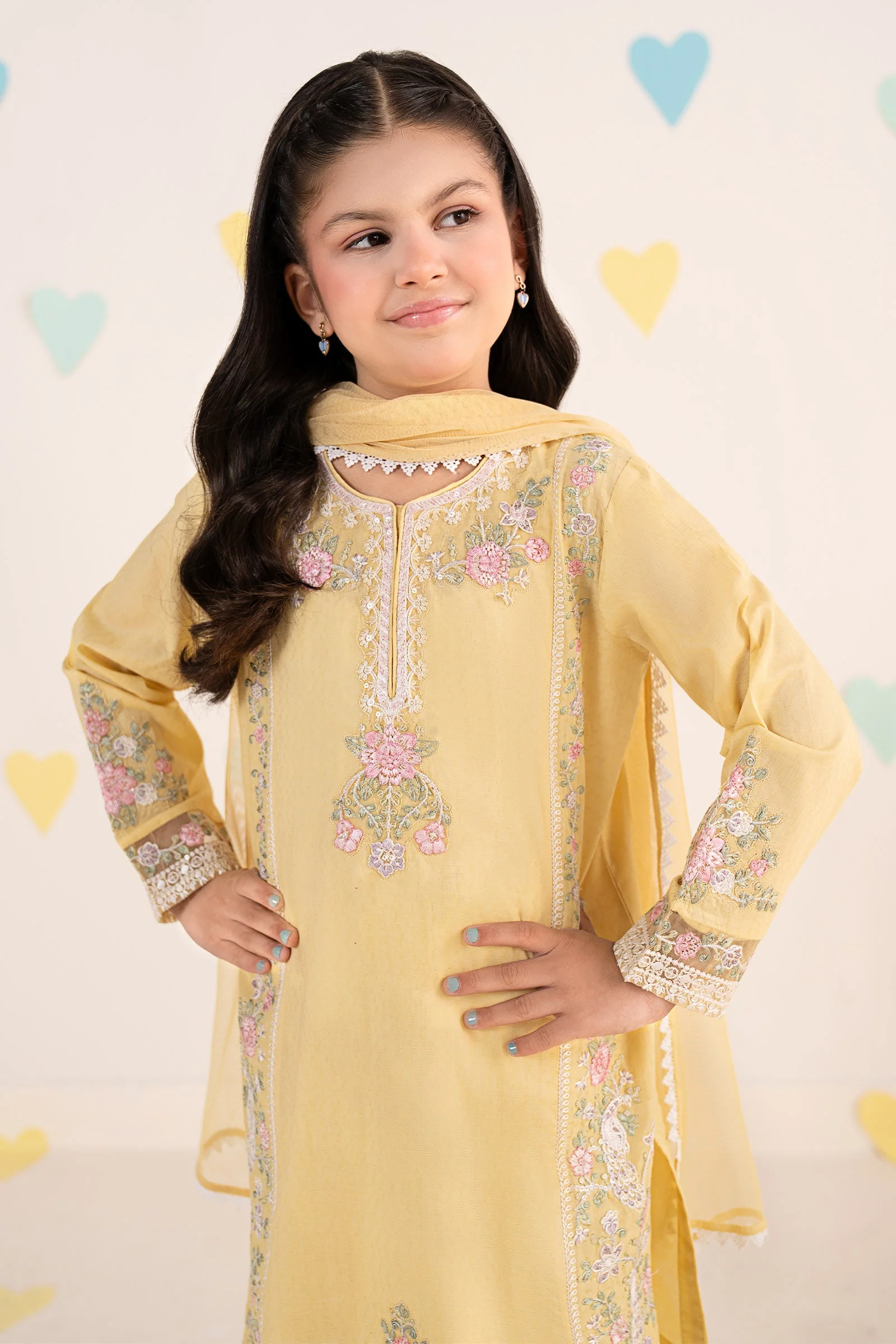 3 Piece Embroidered Dobby Lawn Suit - Image 3