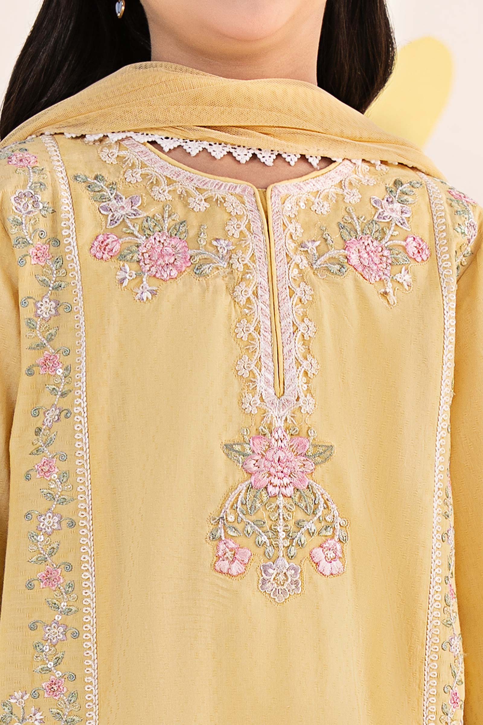3 Piece Embroidered Dobby Lawn Suit - Image 4