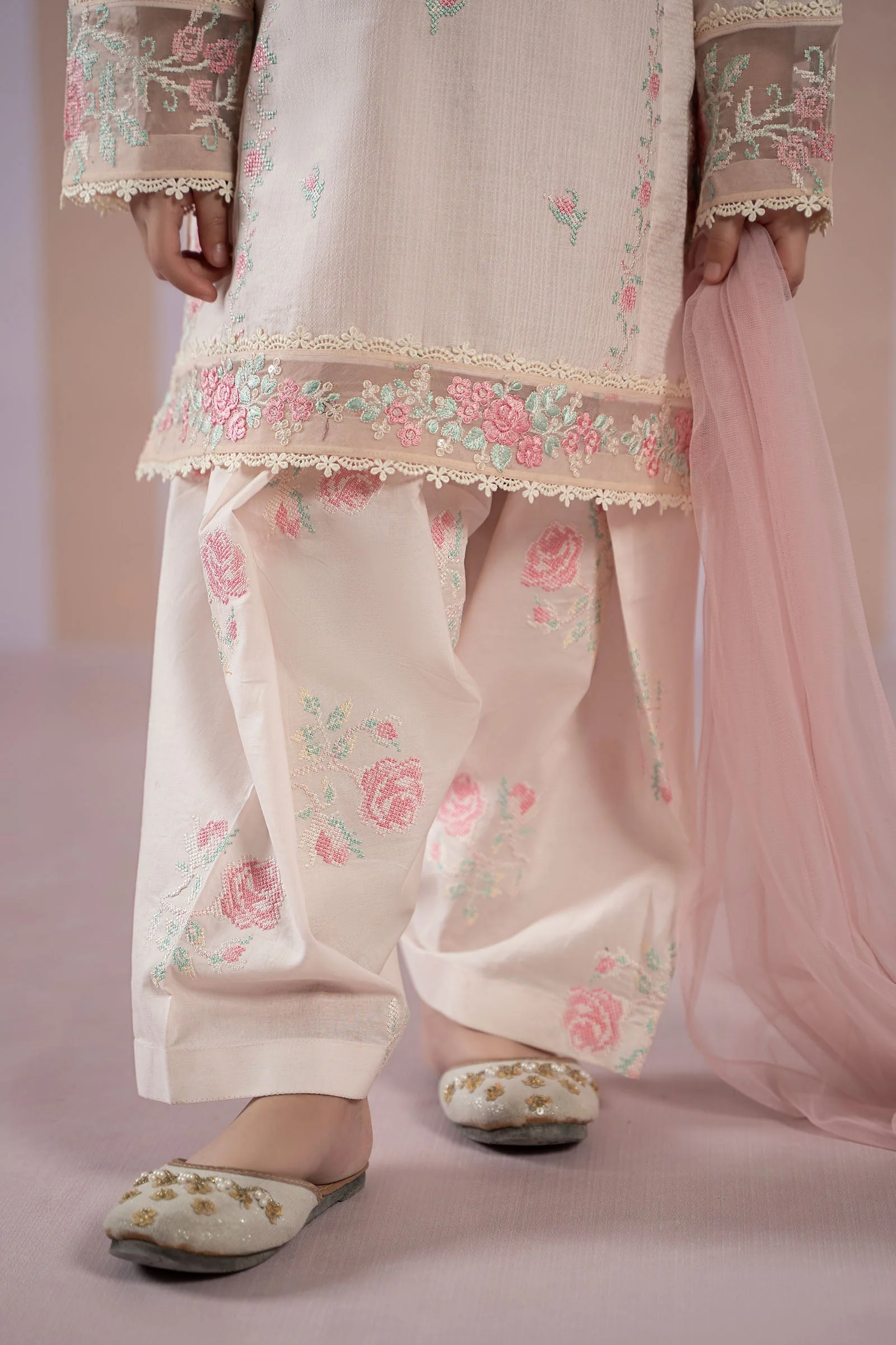 3 Piece Embroidered Dobby Lawn Suit - Image 5