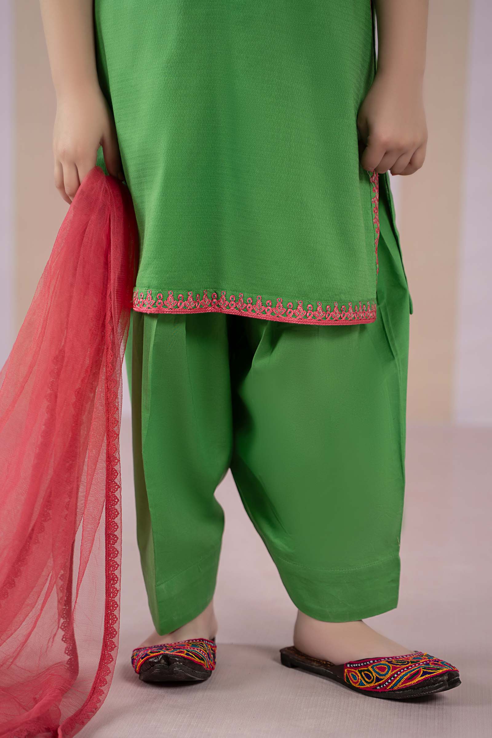 3 Piece Dyed Dobby Lawn Suit - Image 4