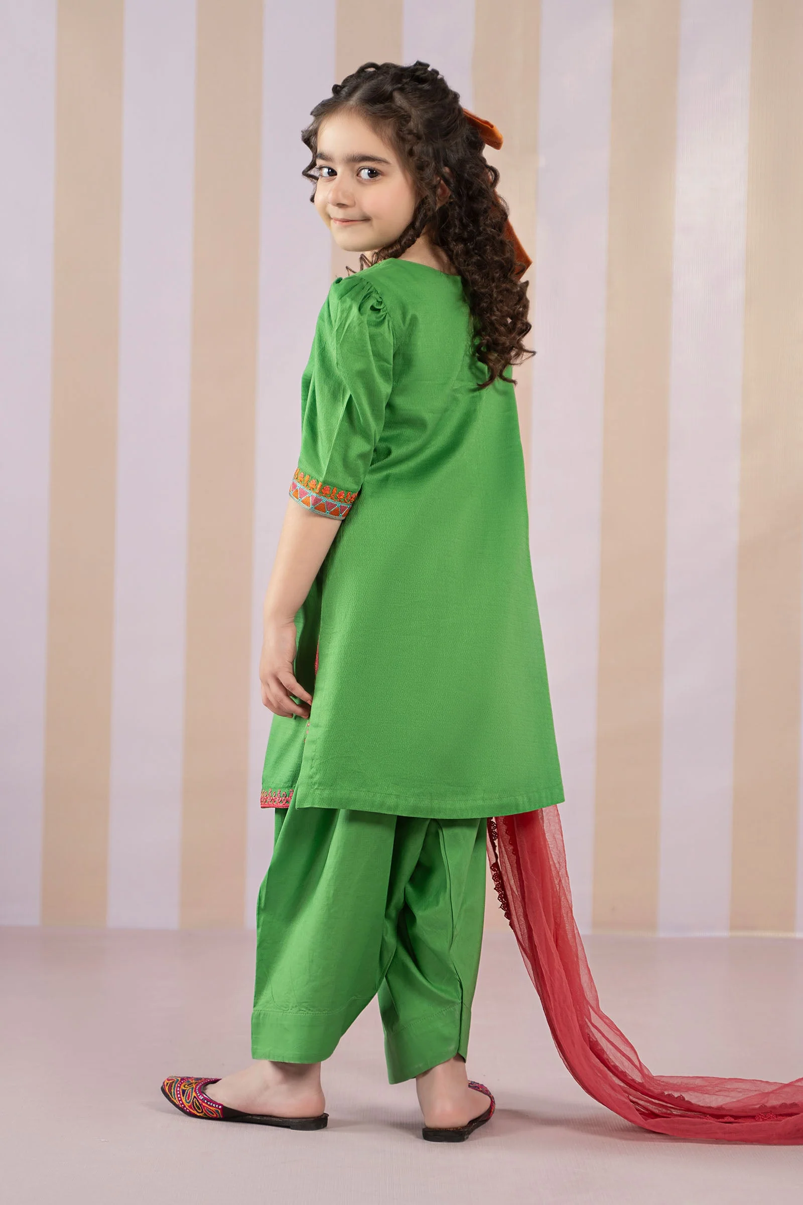 3 Piece Dyed Dobby Lawn Suit - Image 5