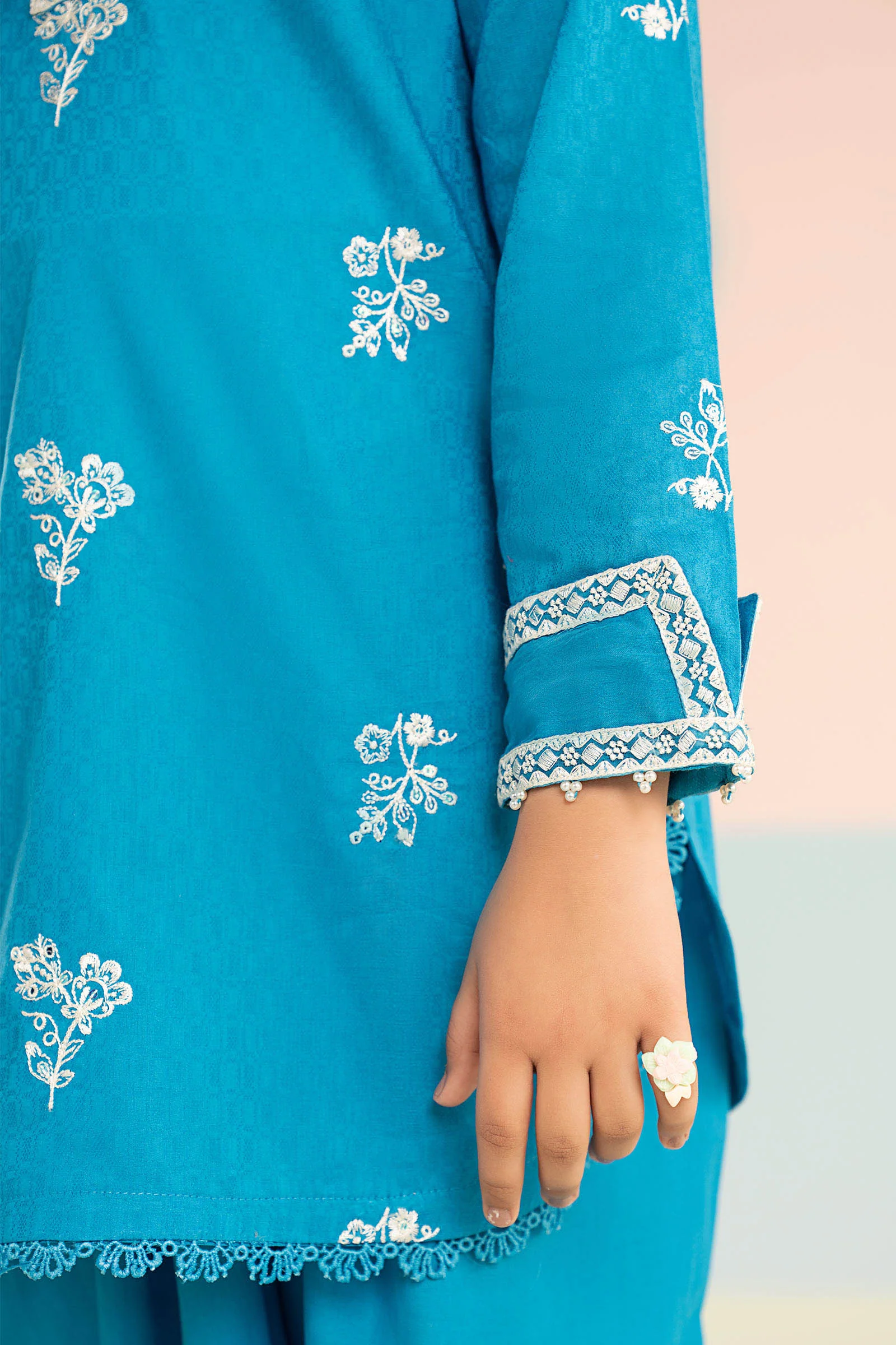 2 Piece Embroidered Dobby Lawn Suit - Image 5