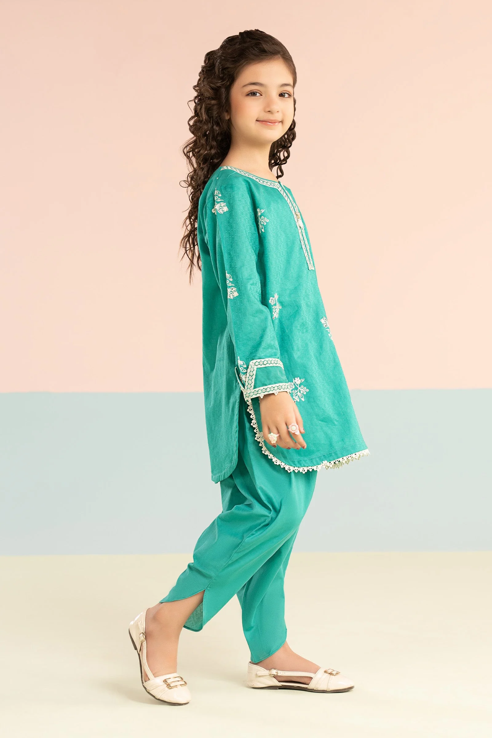 2 Piece Embroidered Dobby Lawn Suit - Image 6