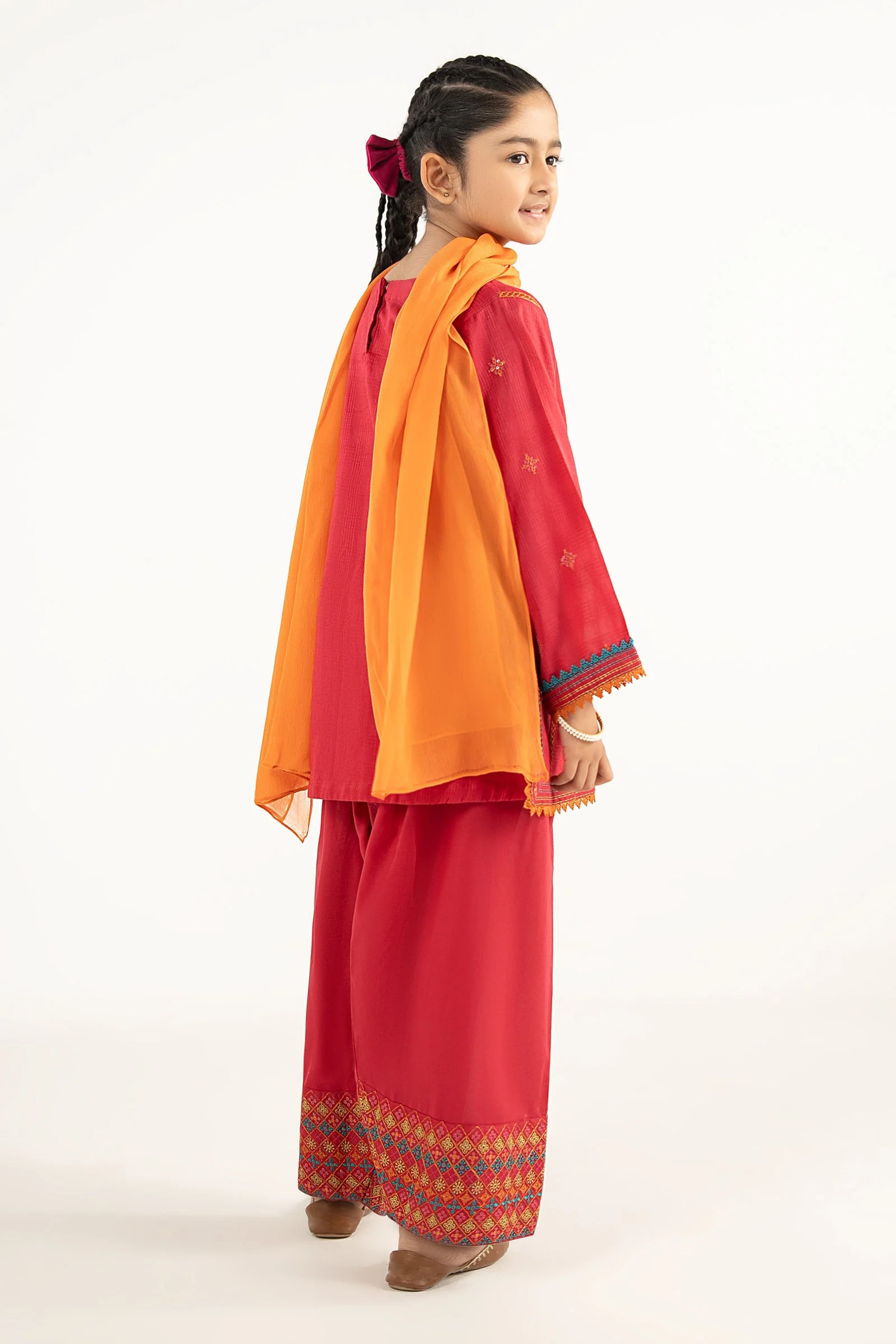 3 Piece Embroidered Cotton Suit - Image 6