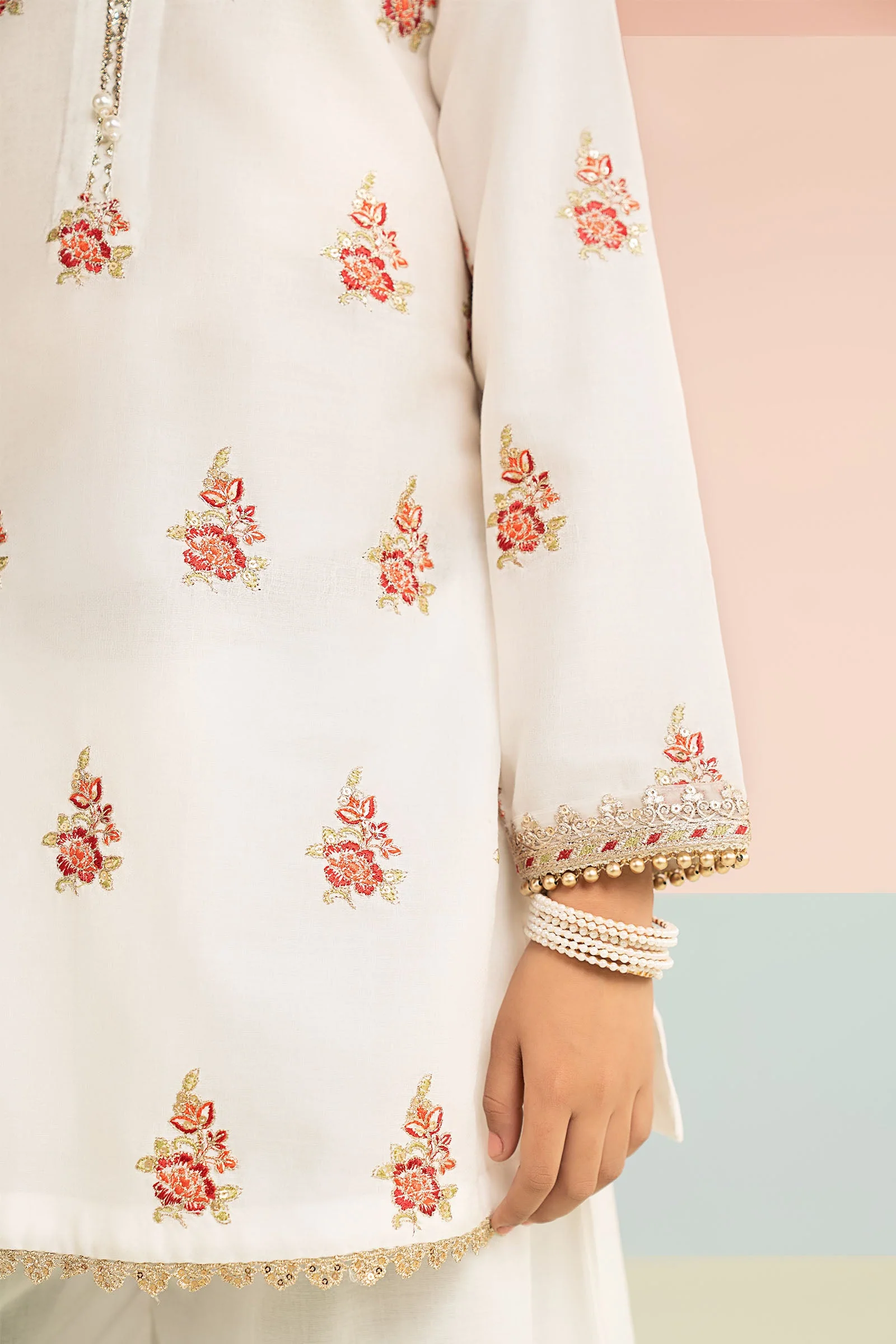 3 Piece Embroidered Dobby Lawn Suit - Image 5