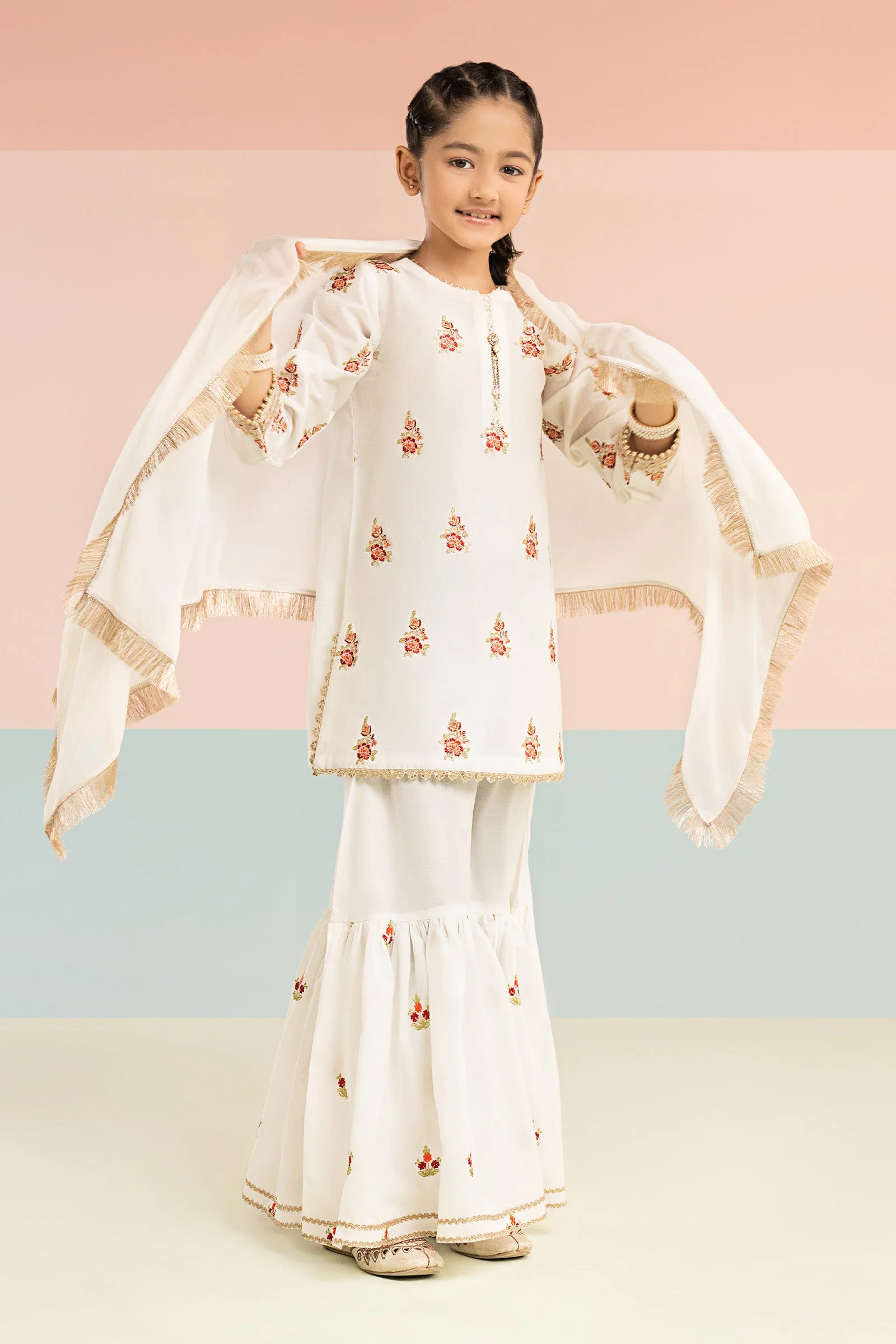 3 Piece Embroidered Dobby Lawn Suit - Image 7