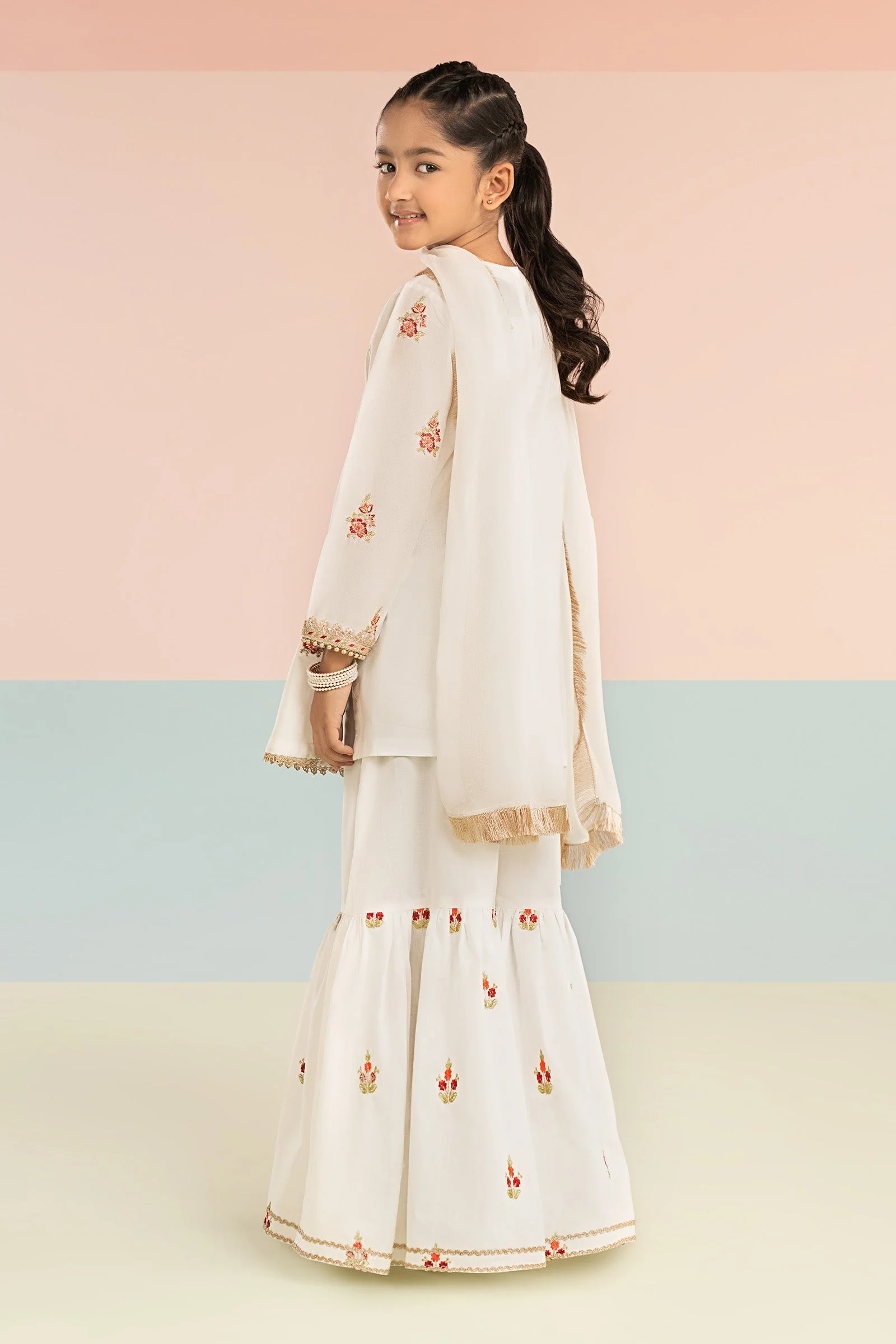 3 Piece Embroidered Dobby Lawn Suit - Image 9