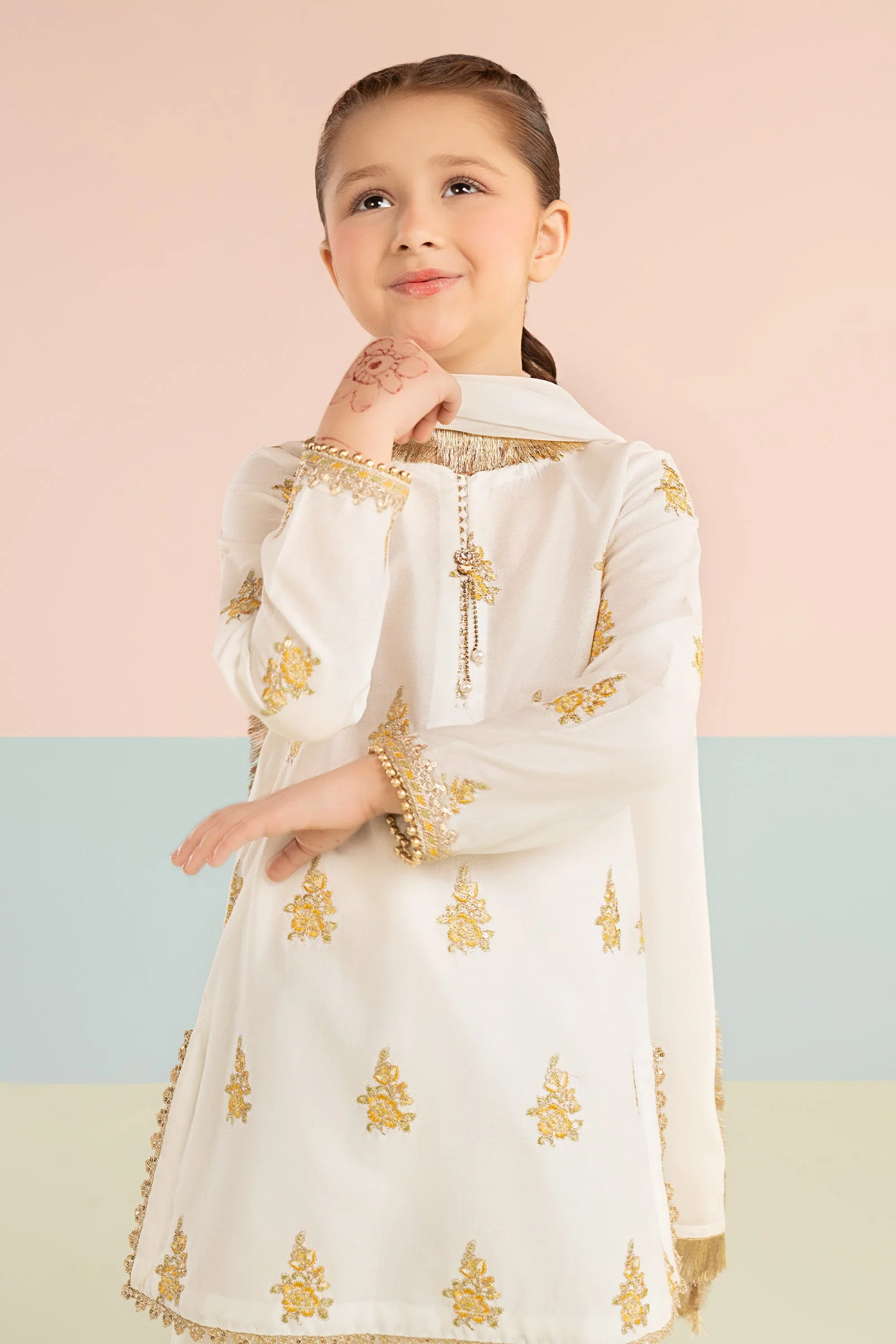 3 Piece Embroidered Dobby Lawn Suit - Image 3