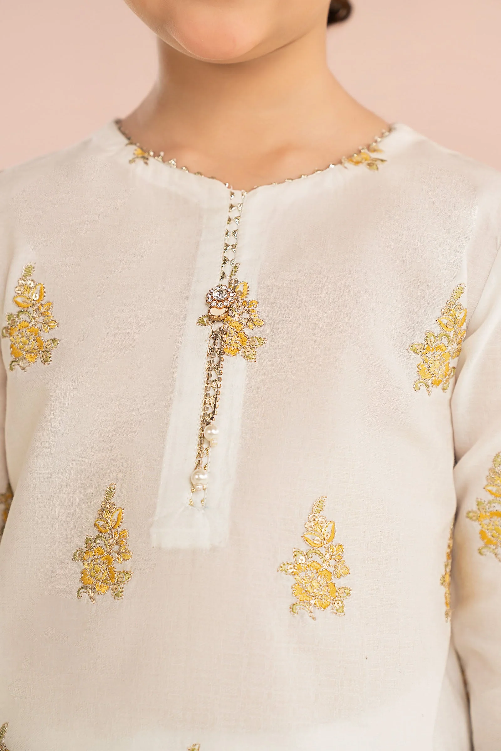 3 Piece Embroidered Dobby Lawn Suit - Image 5