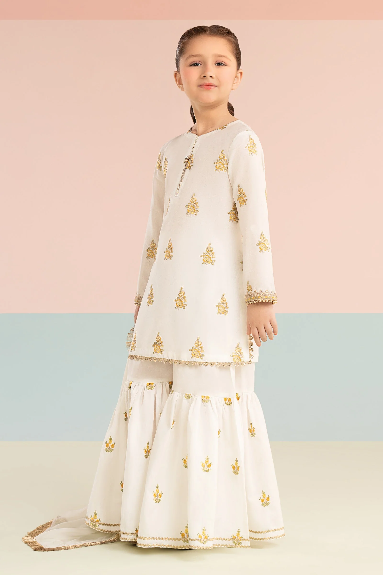 3 Piece Embroidered Dobby Lawn Suit - Image 8