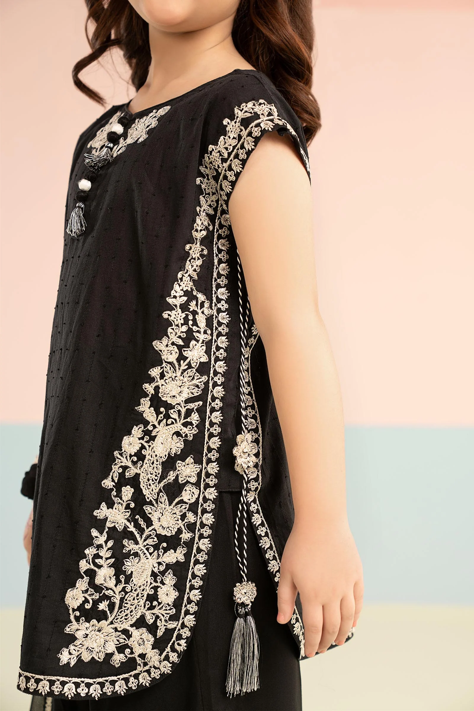 3 Piece Embroidered Brochia Jacquard Suit - Image 4