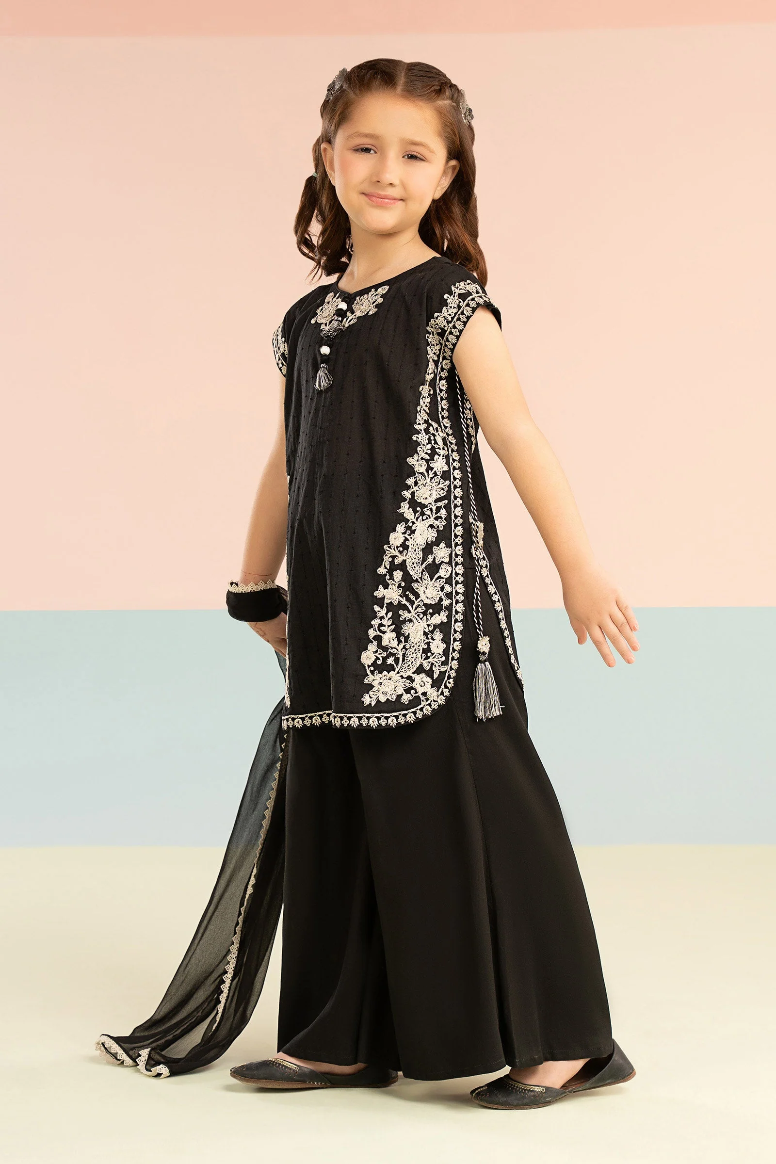 3 Piece Embroidered Brochia Jacquard Suit - Image 7