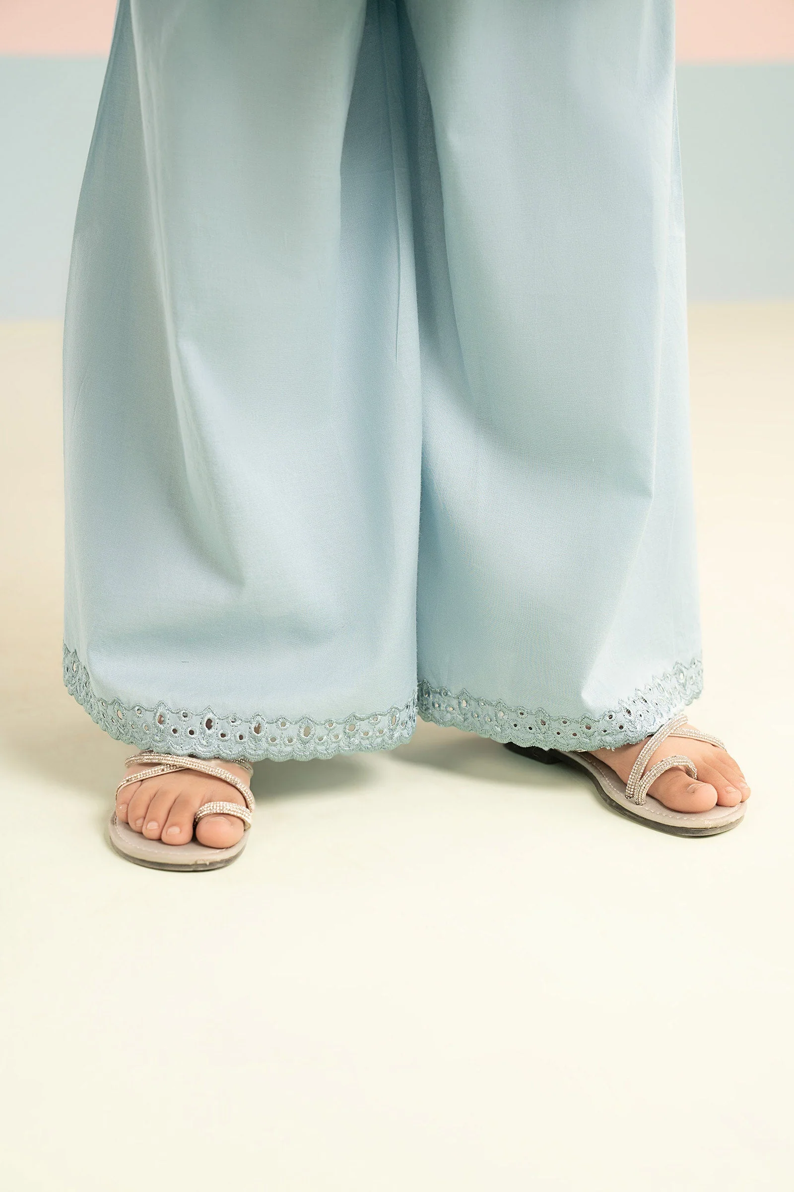 3 Piece Embroidered Paper Cotton Suit - Image 6