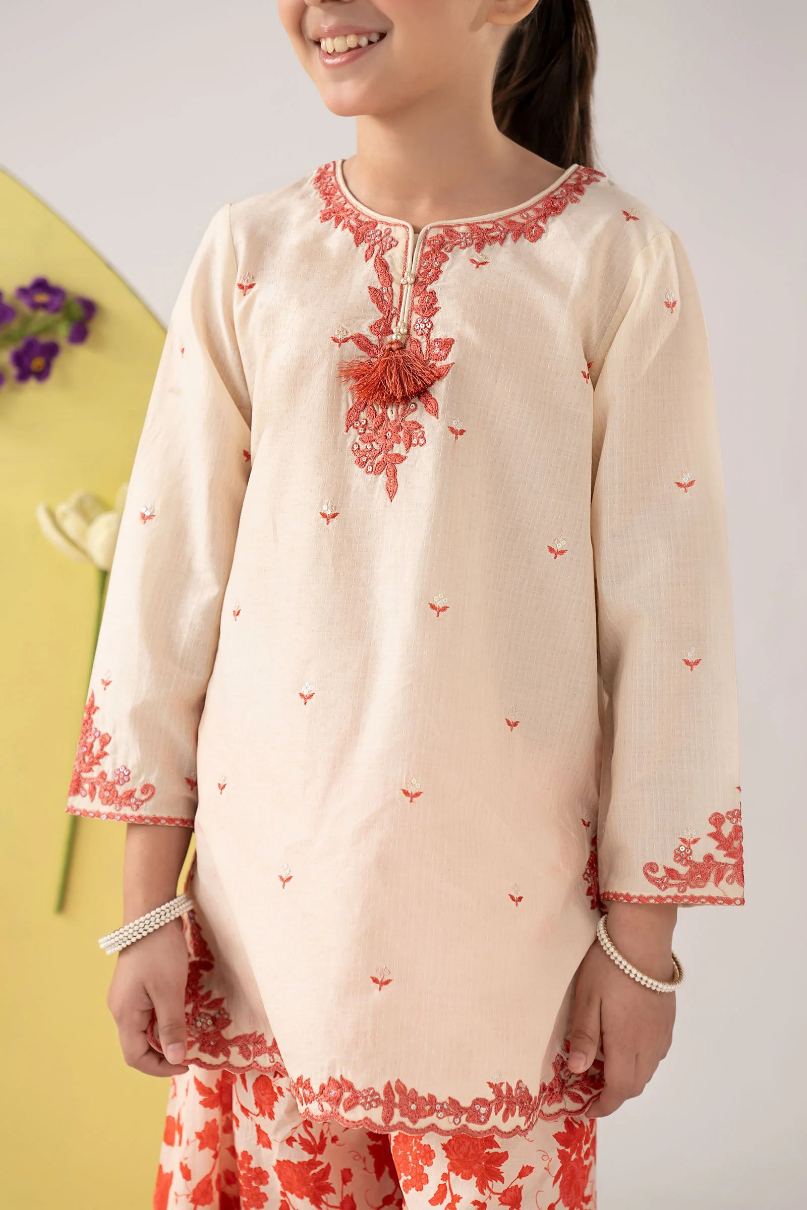 2 Piece Embroidered Dobby Lawn Suit - Image 3