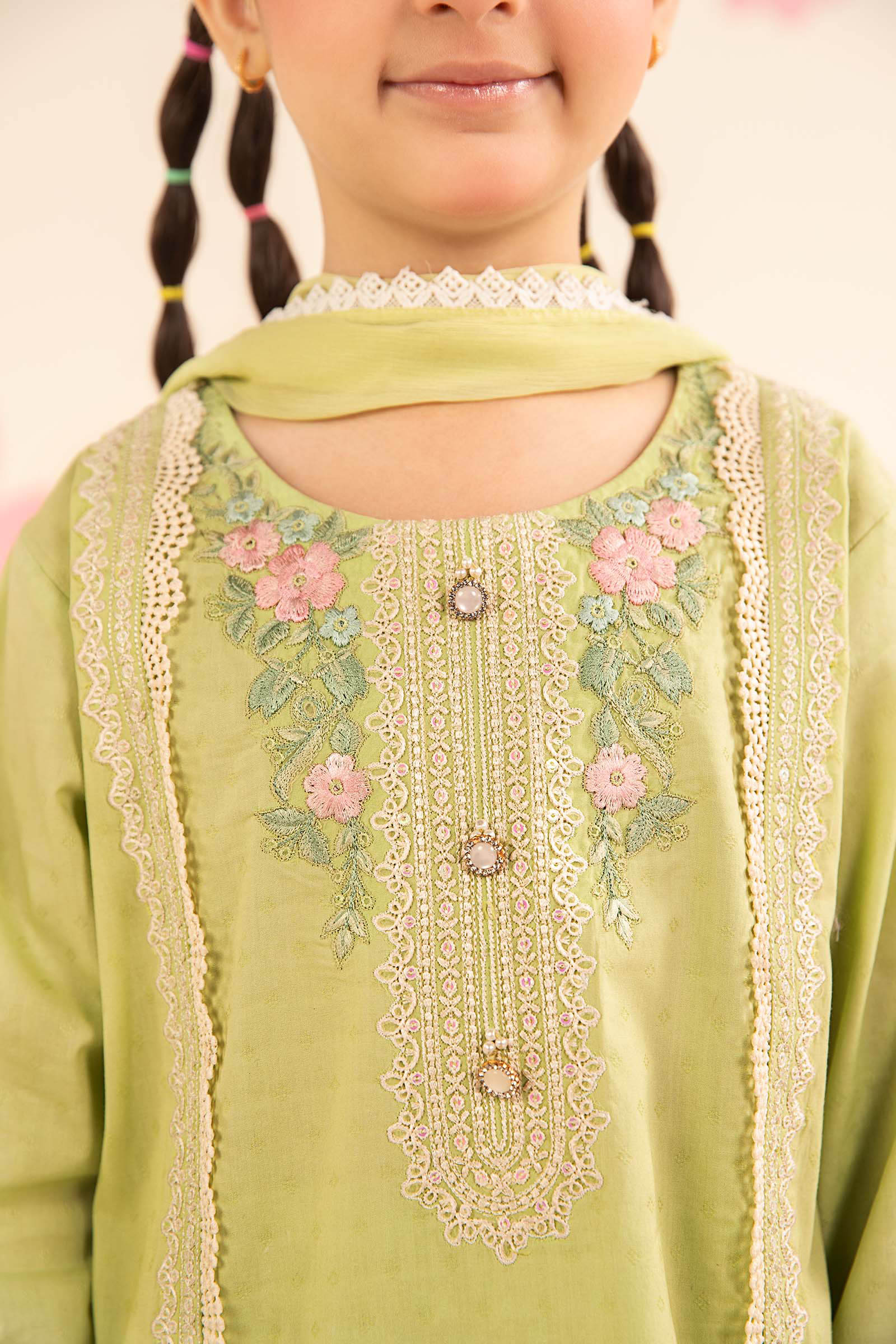 3 Piece Embroidered Dobby Lawn Suit - Image 3
