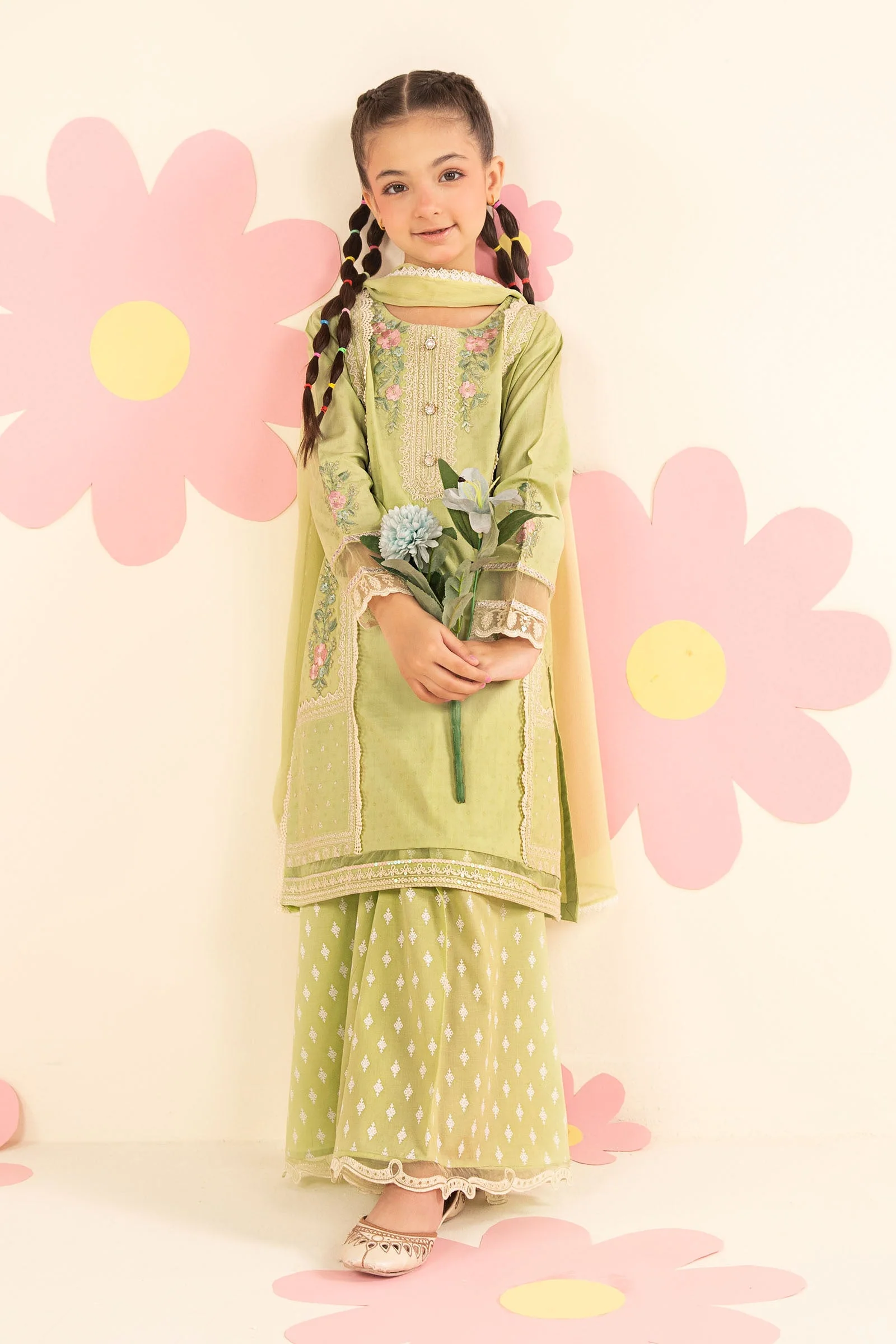3 Piece Embroidered Dobby Lawn Suit - Image 6