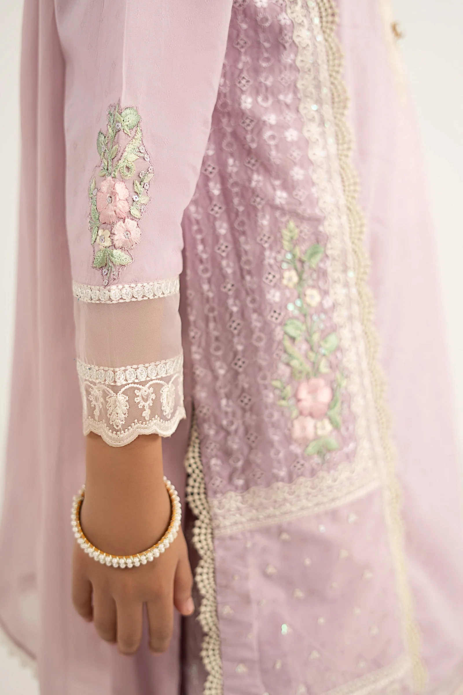 3 Piece Embroidered Dobby Lawn Suit - Image 3