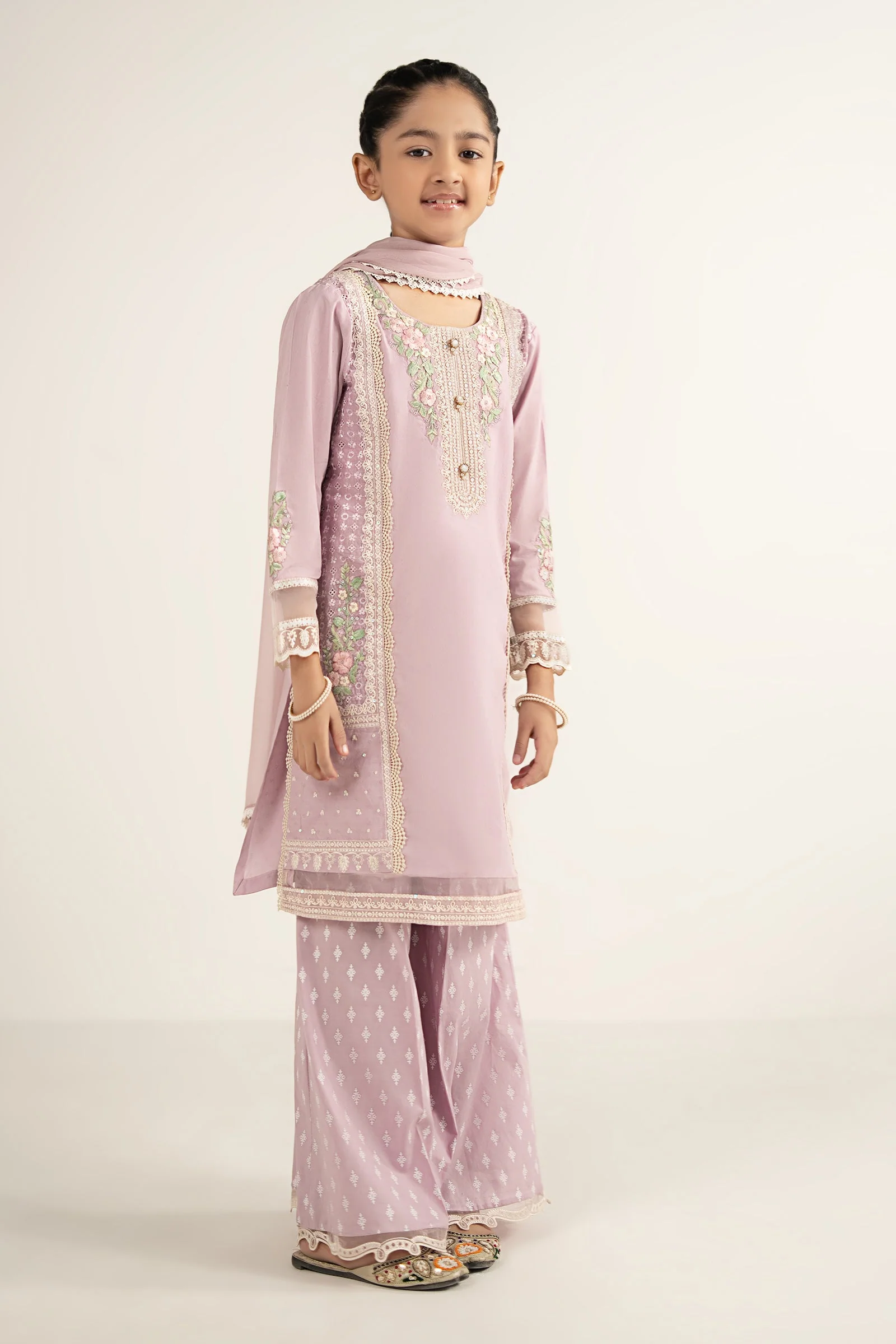 3 Piece Embroidered Dobby Lawn Suit - Image 6