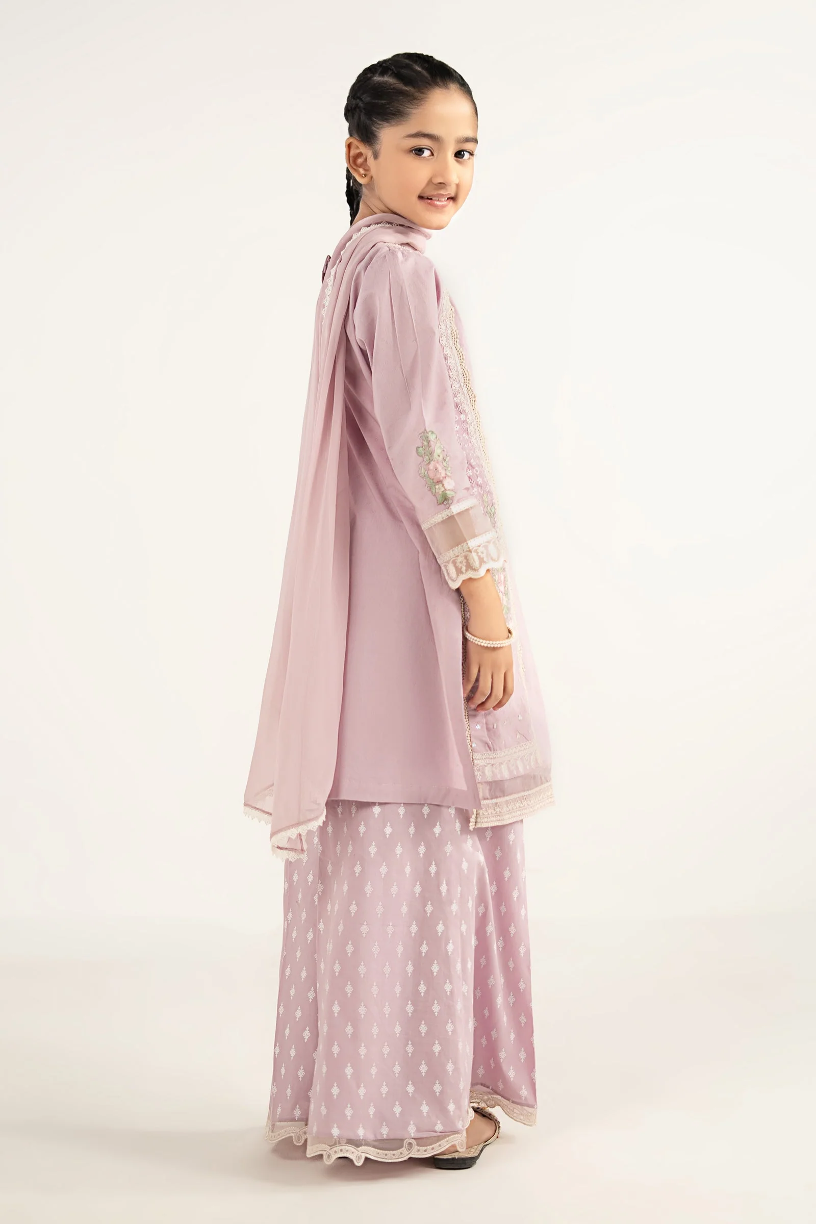 3 Piece Embroidered Dobby Lawn Suit - Image 7