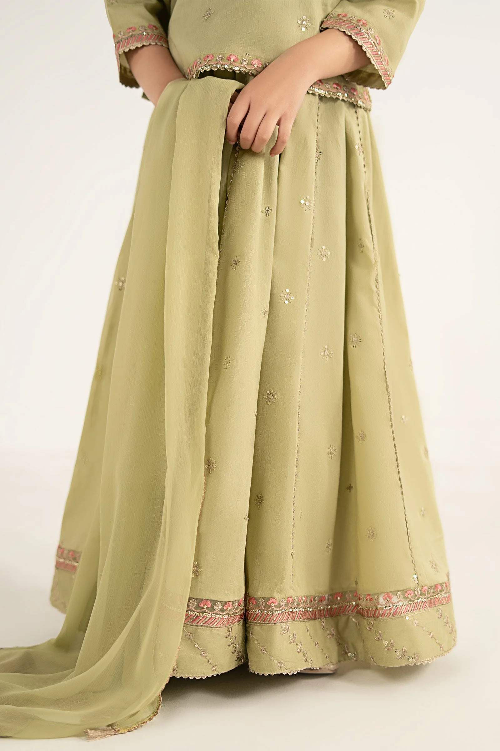 3 Piece Embroidered Dobby Lawn Suit - Image 5