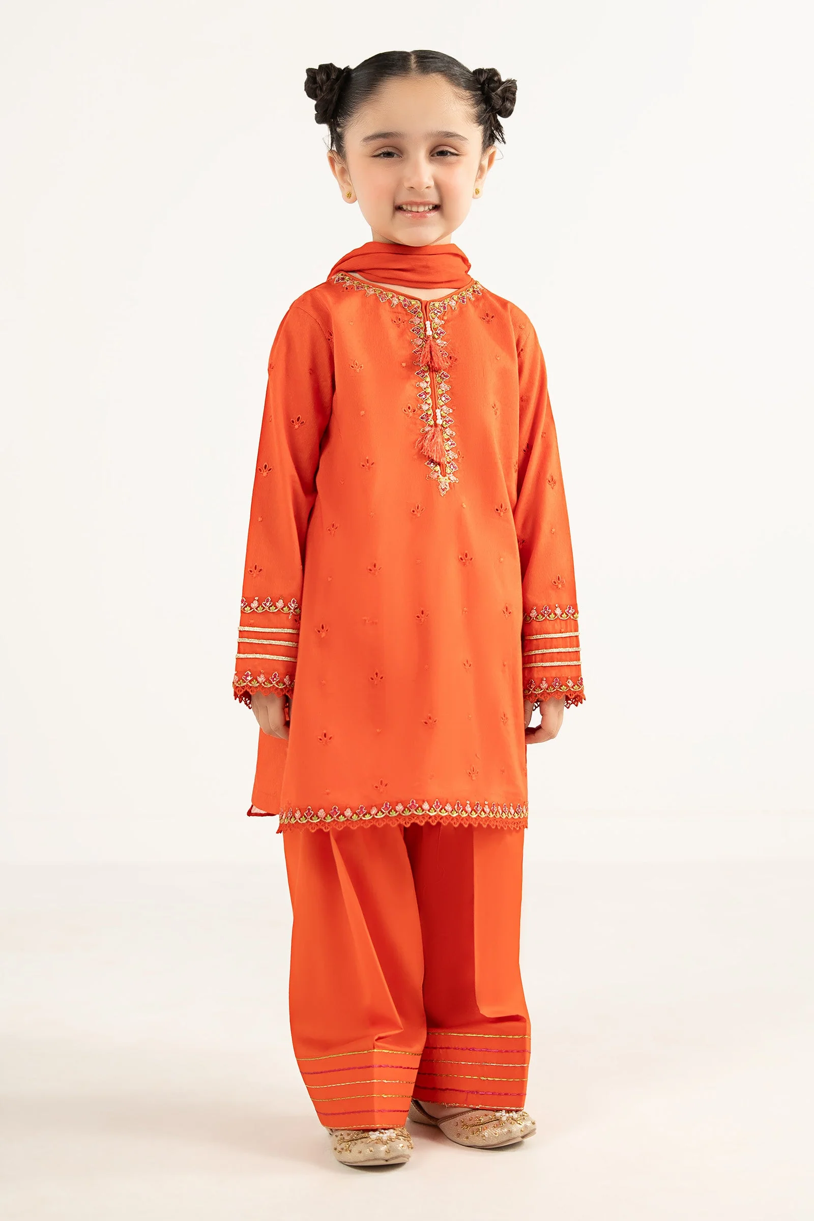 3 Piece Embroidered Dobby Lawn Suit - Image 2