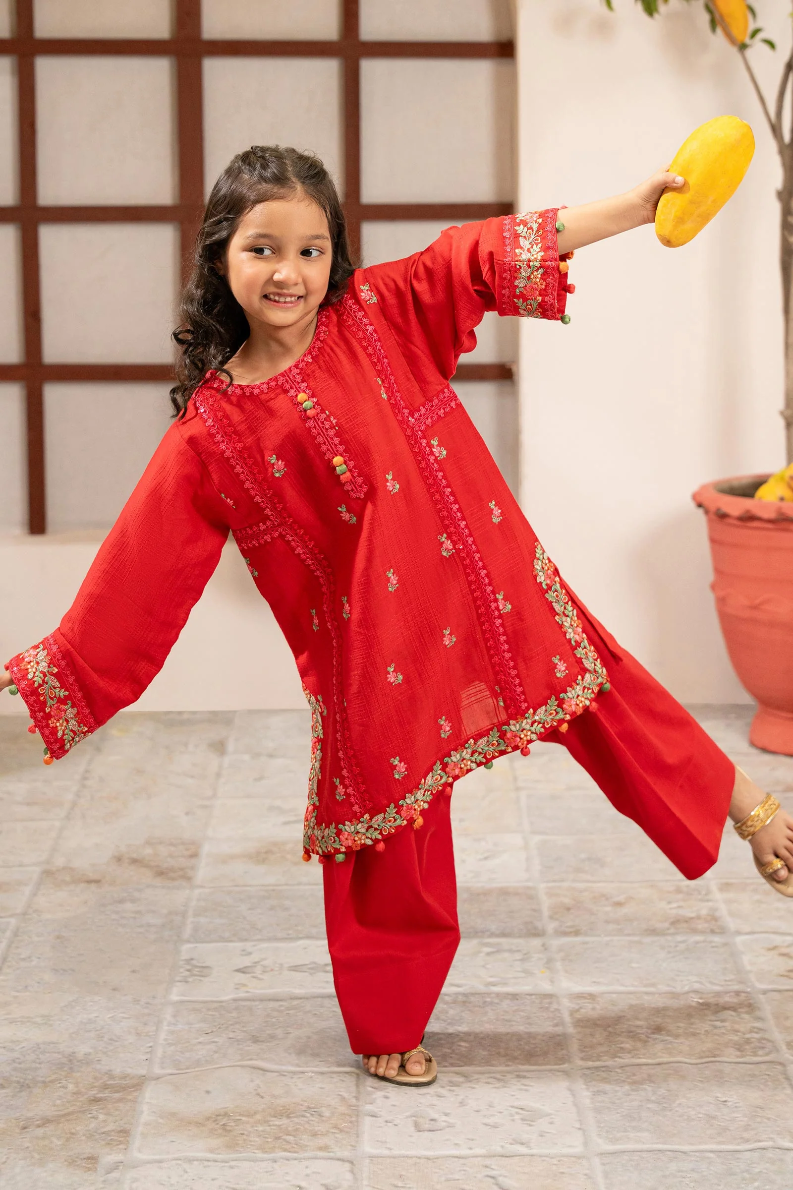 3 Piece Embroidered Dobby Suit - Image 4