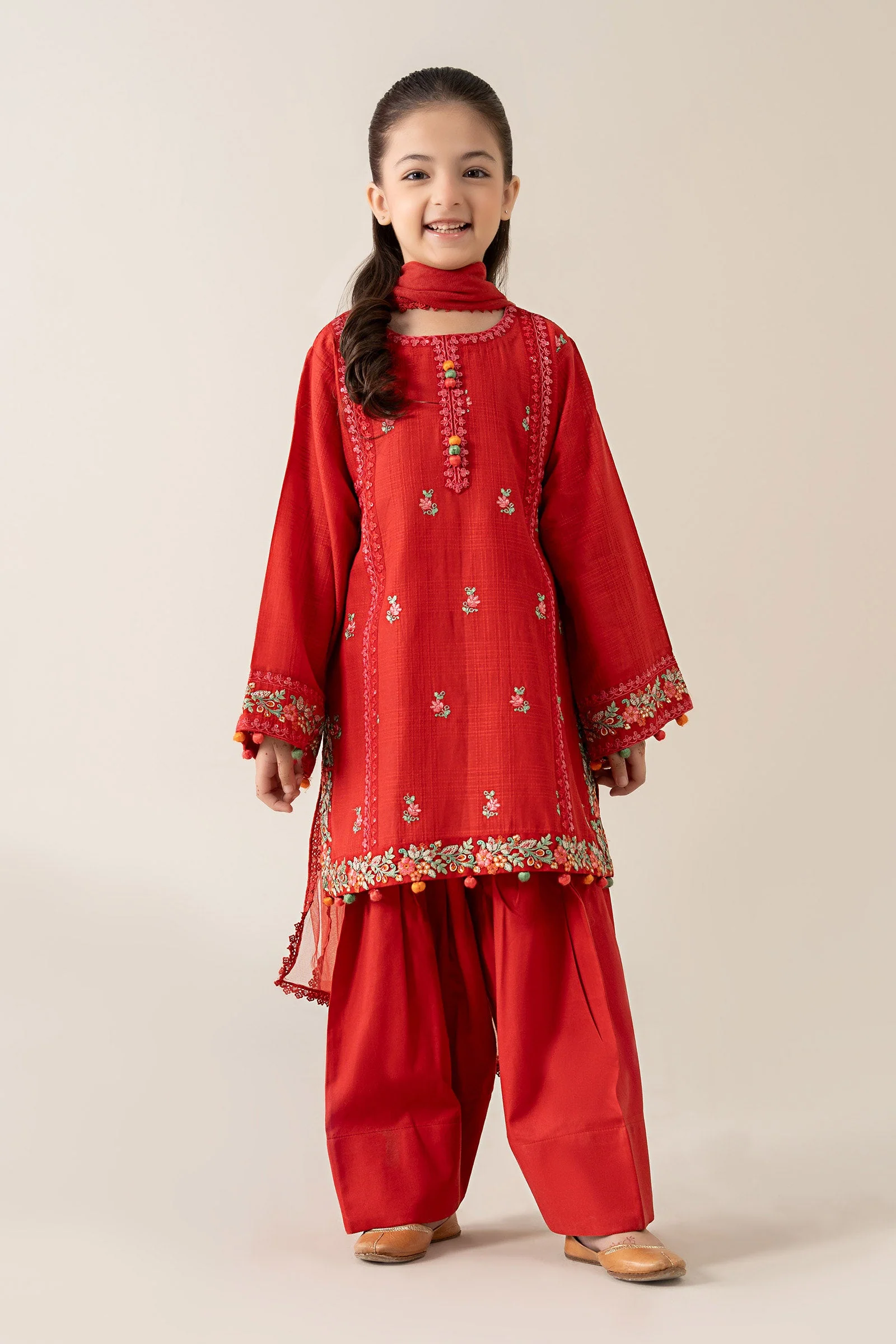 3 Piece Embroidered Dobby Suit - Image 5