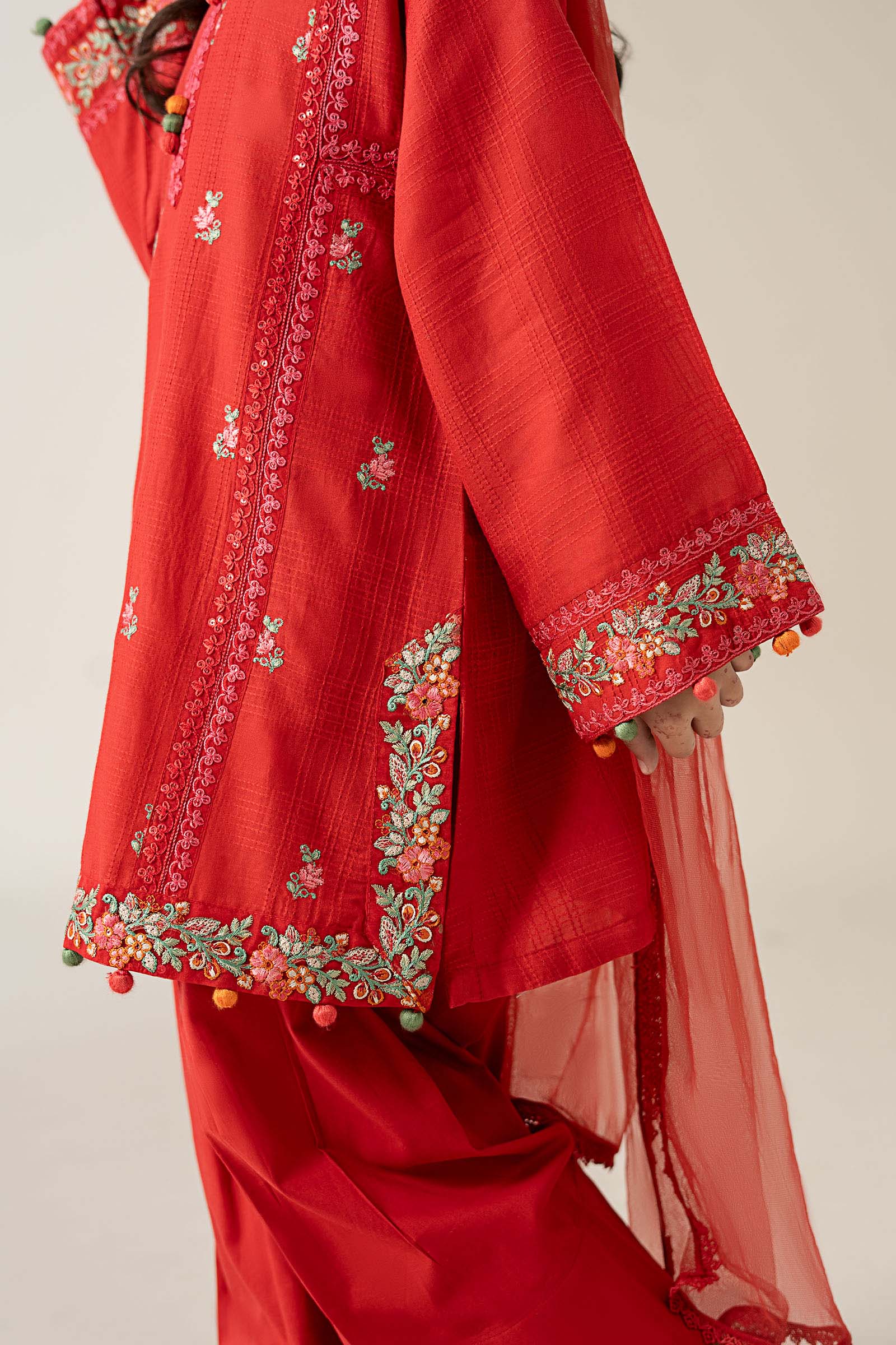 3 Piece Embroidered Dobby Suit - Image 7