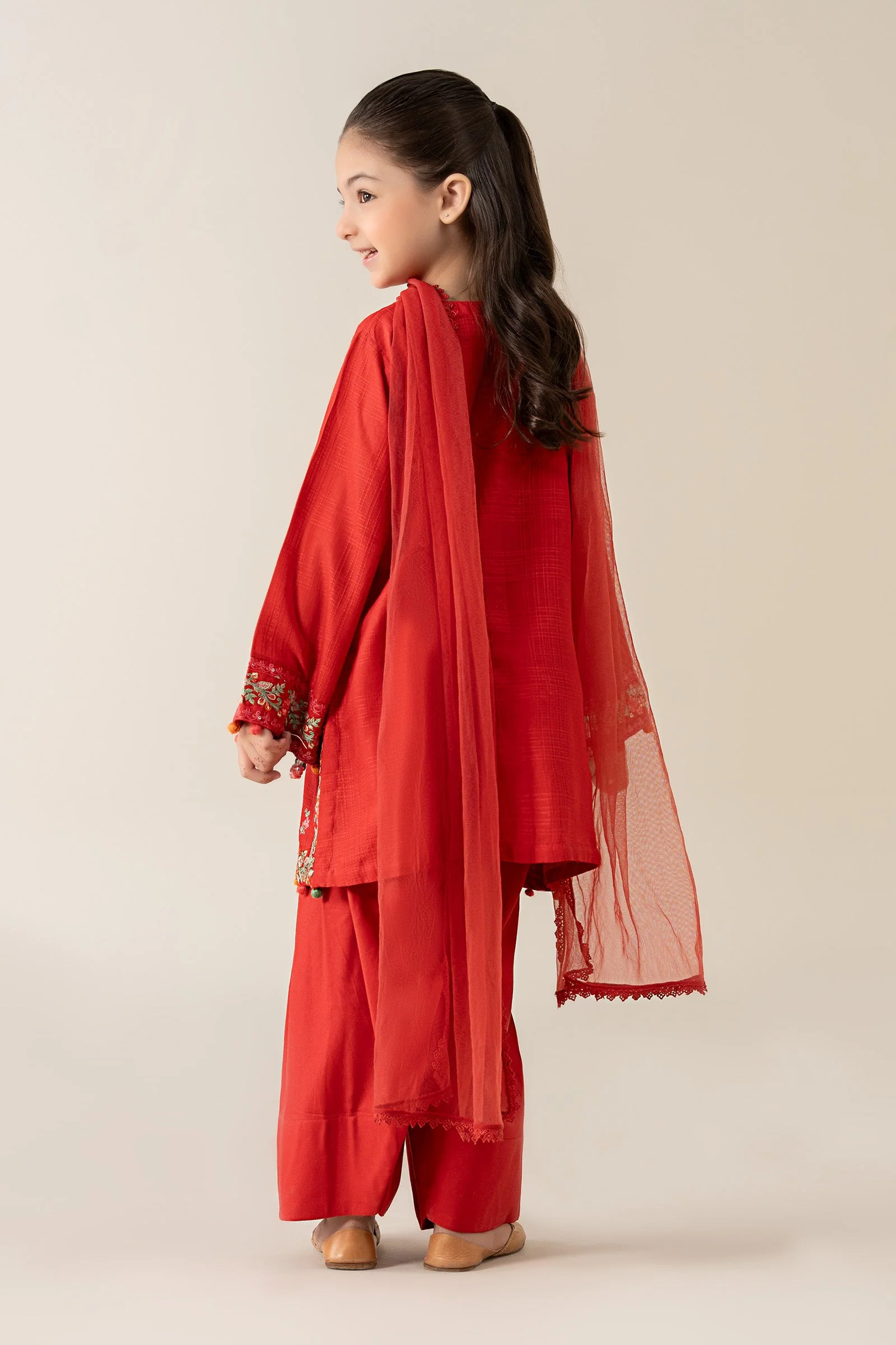 3 Piece Embroidered Dobby Suit - Image 9