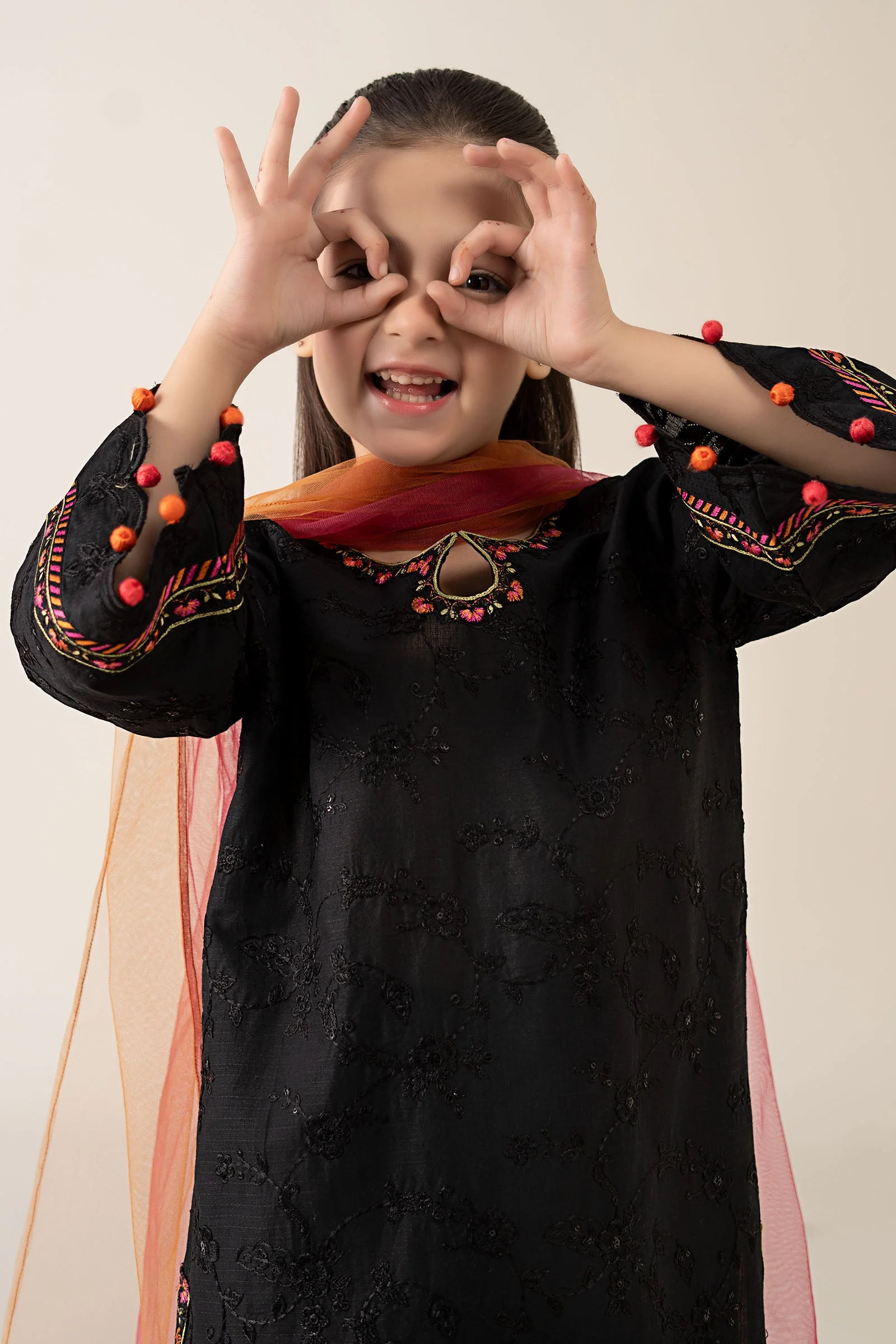 3 Piece Embroidered Dobby Suit - Image 2
