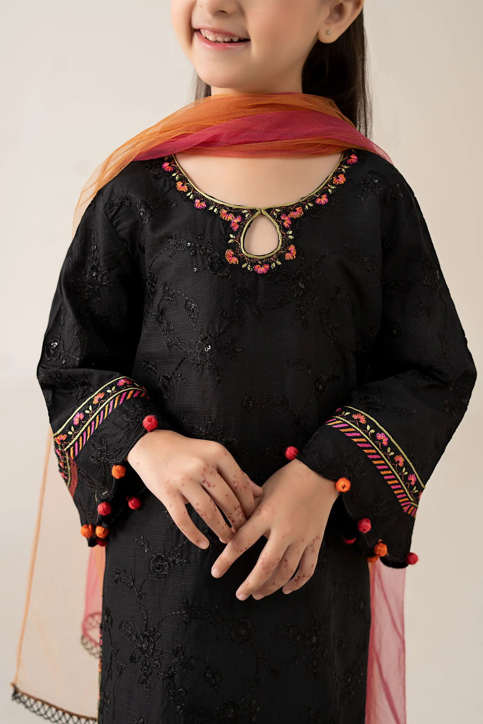 3 Piece Embroidered Dobby Suit - Image 5