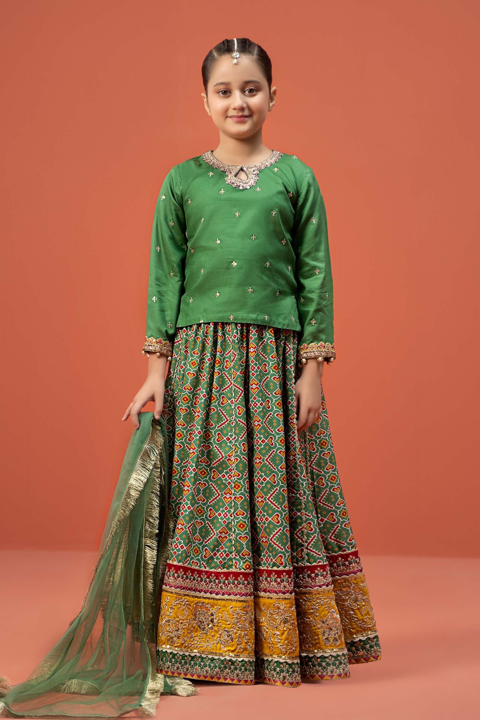 3 Piece Embroidered Linen Suit - Image 4