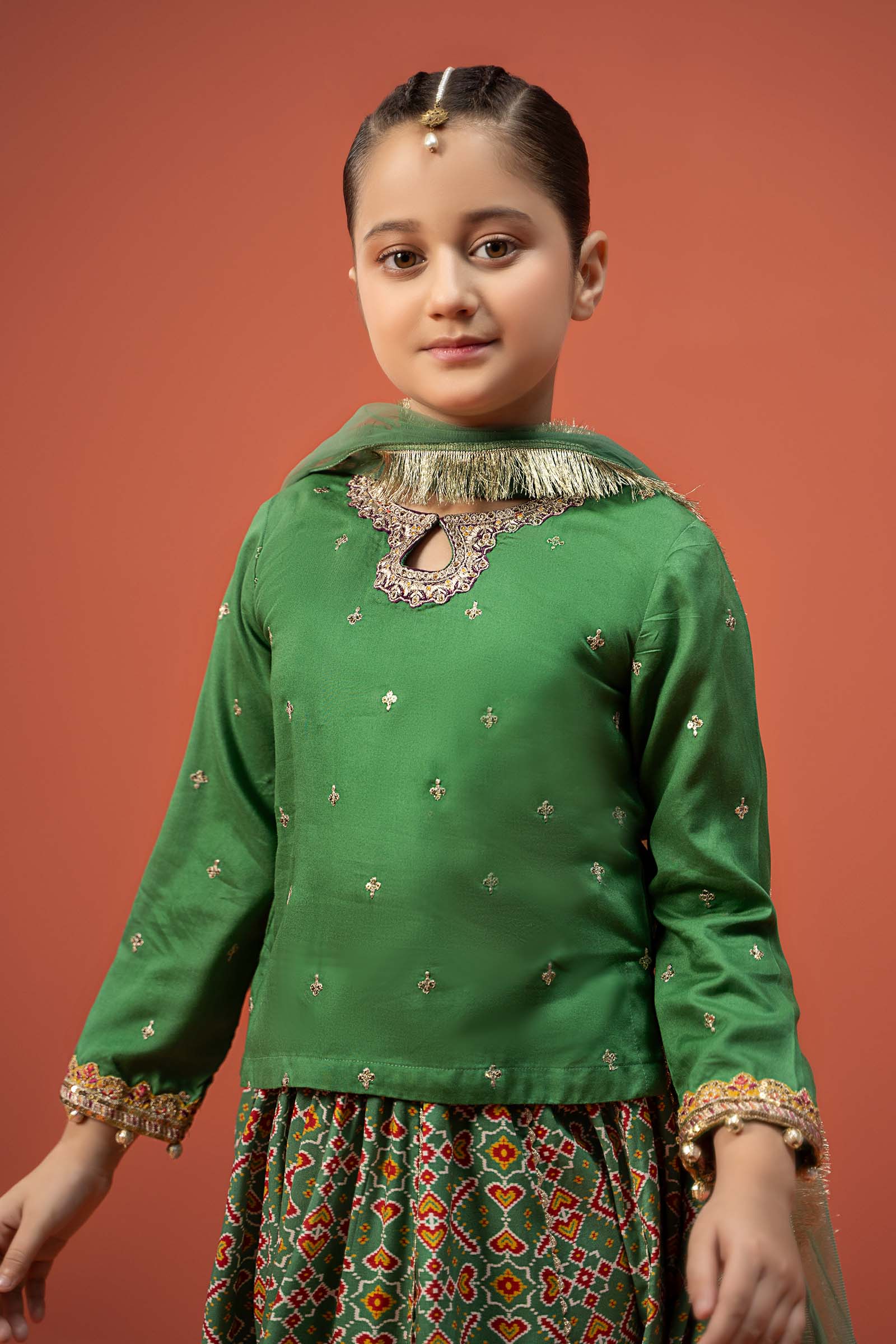 3 Piece Embroidered Linen Suit - Image 6