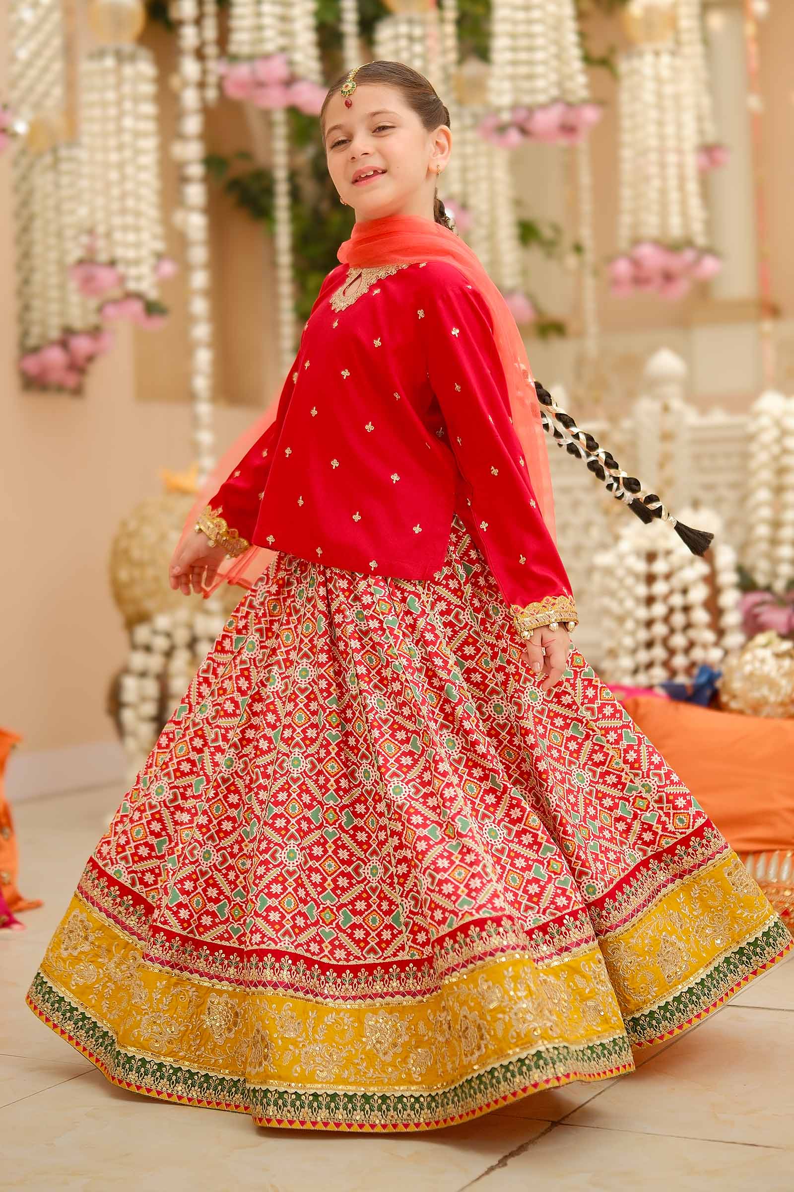 3 Piece Embroidered Linen Suit - Image 3