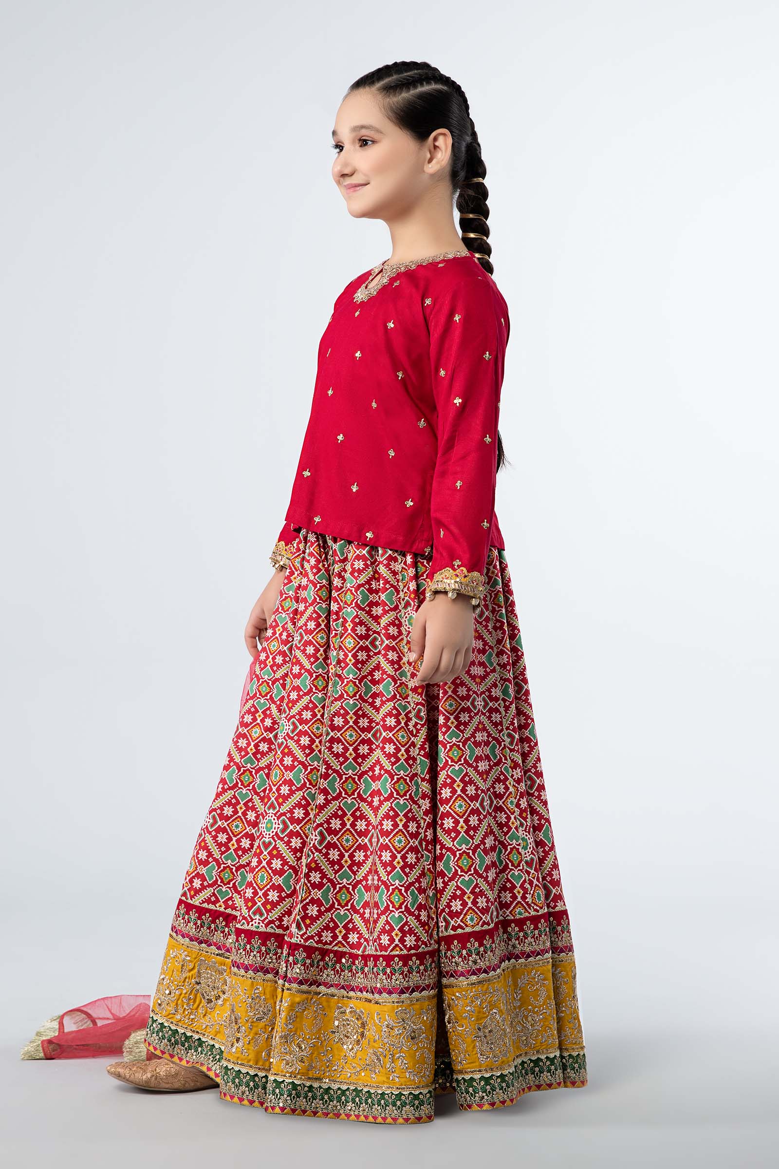 3 Piece Embroidered Linen Suit - Image 9