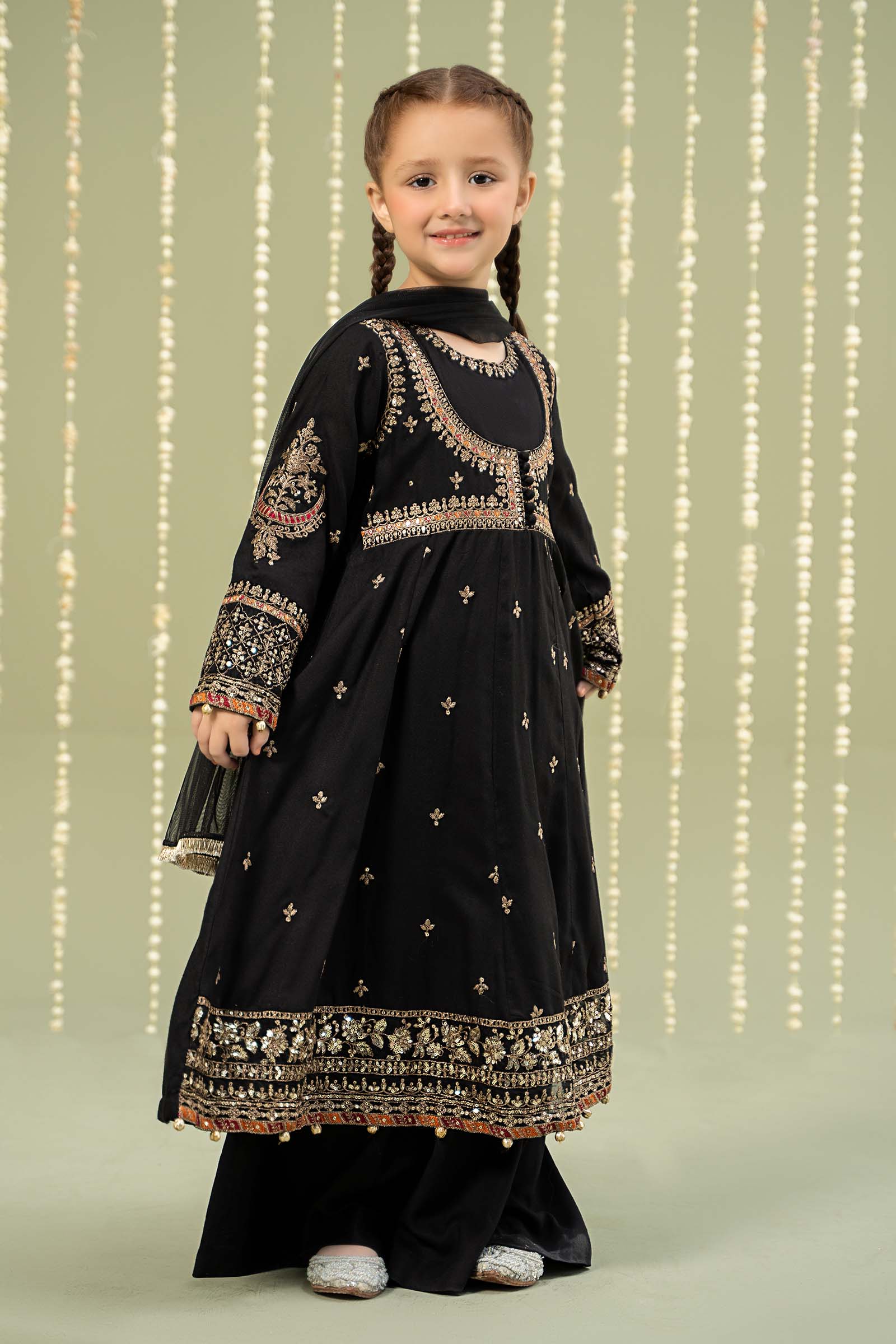3 Piece Embroidered Linen Suit - Image 4
