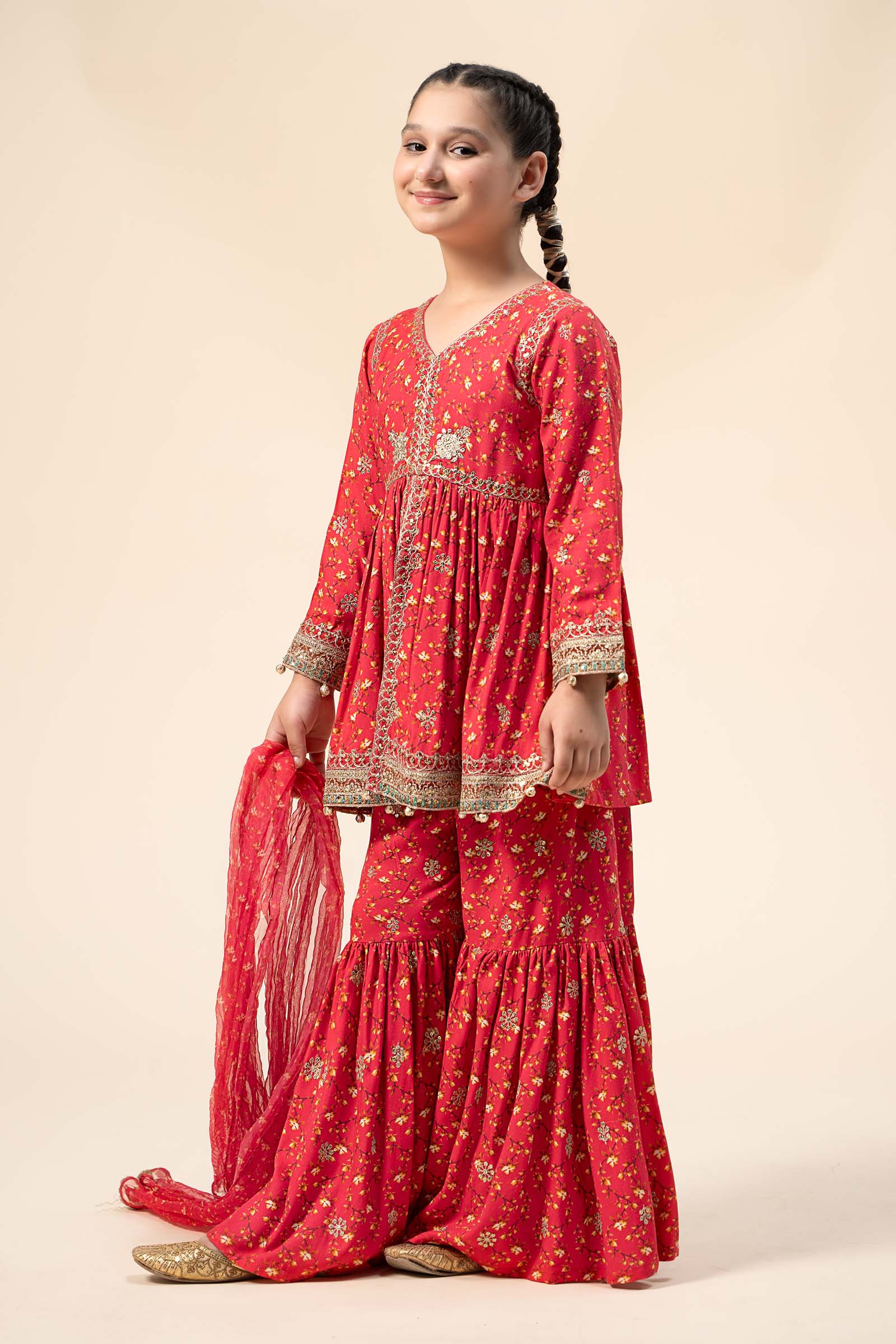 3 Piece Embroidered Marina Twill Suit - Image 9