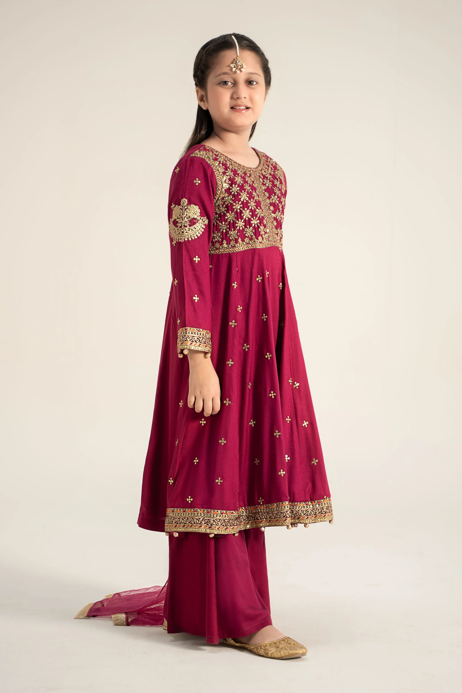 3 Piece Embroidered Linen Suit - Image 3