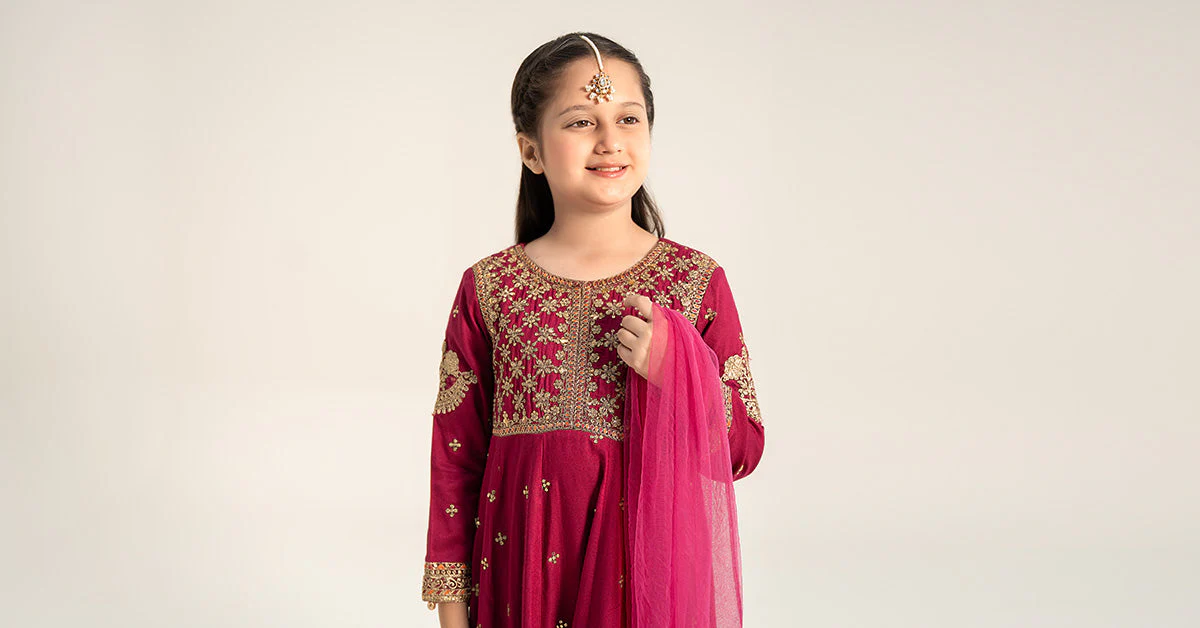 3 Piece Embroidered Linen Suit - Image 5