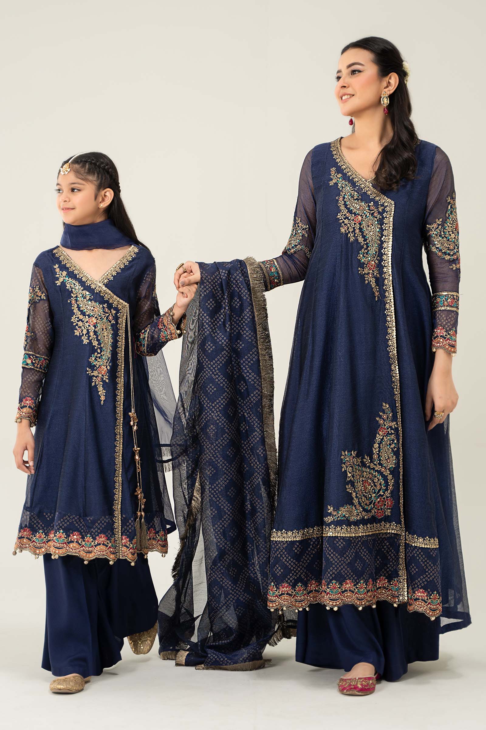 3 Piece Embroidered Paper Cotton Suit - Image 2