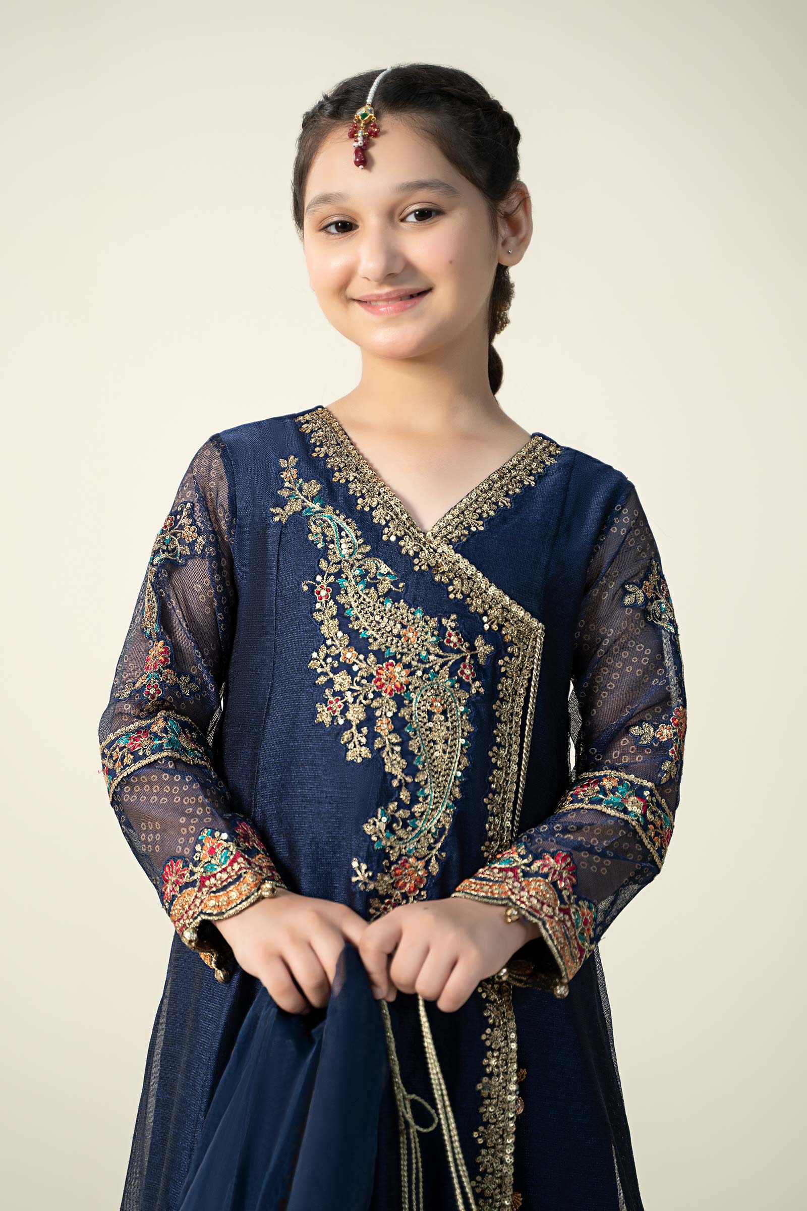 3 Piece Embroidered Paper Cotton Suit - Image 4