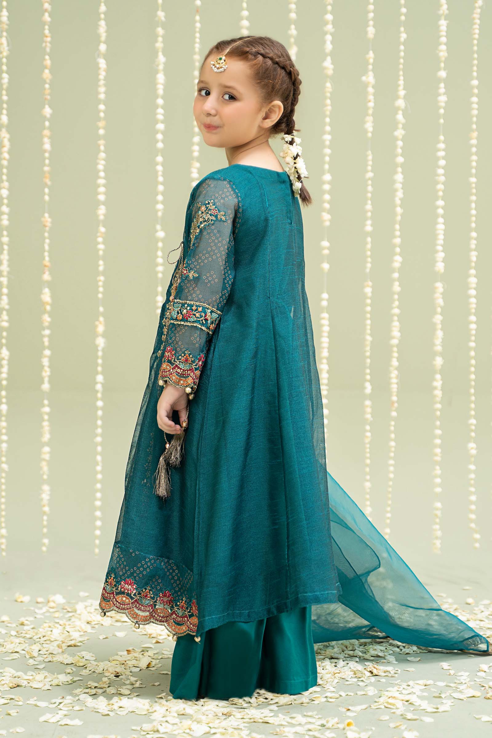3 Piece Embroidered Paper Cotton Suit - Image 7