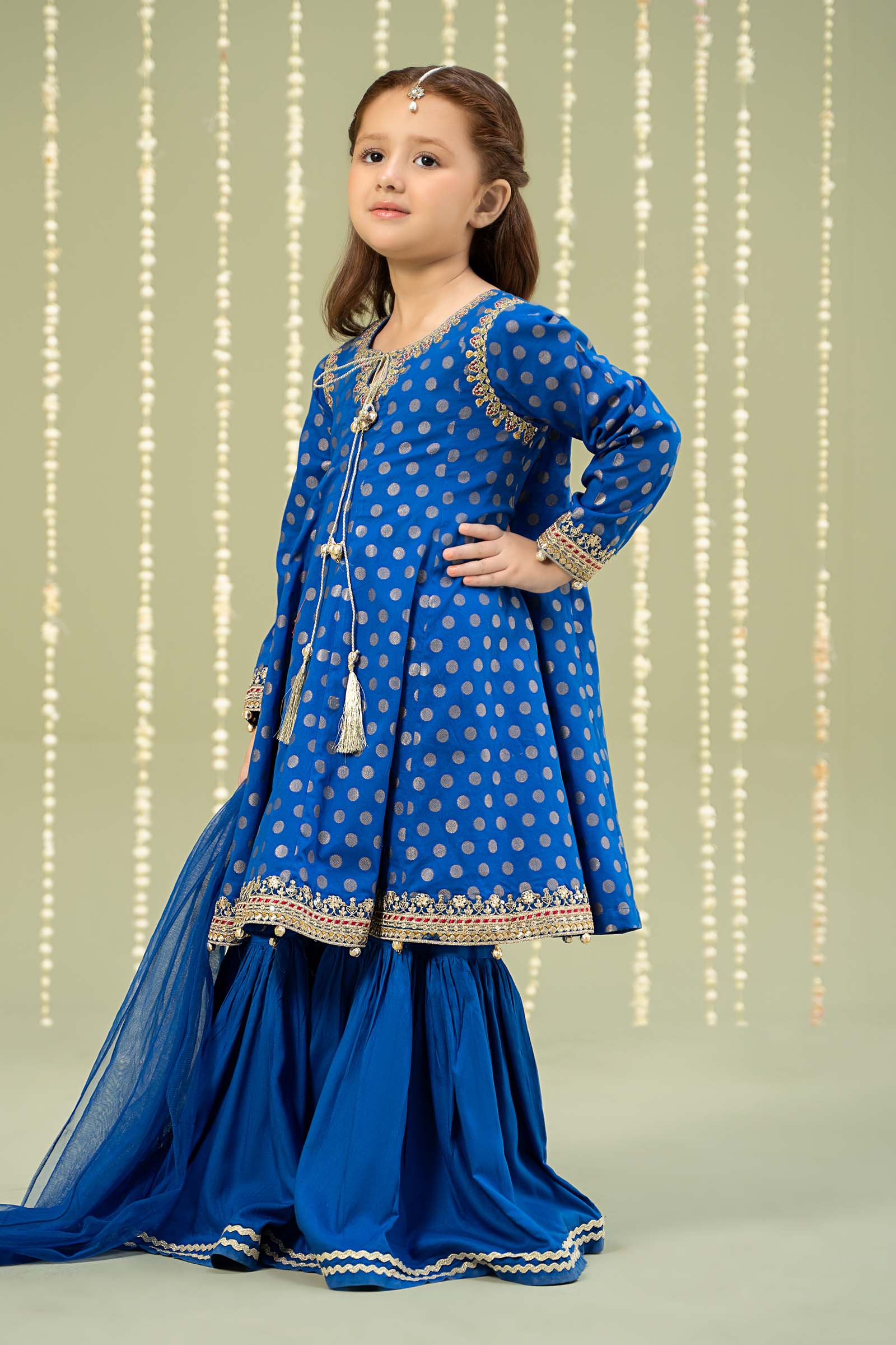 3 Piece Embroidered Jacquard Broshia Suit - Image 5