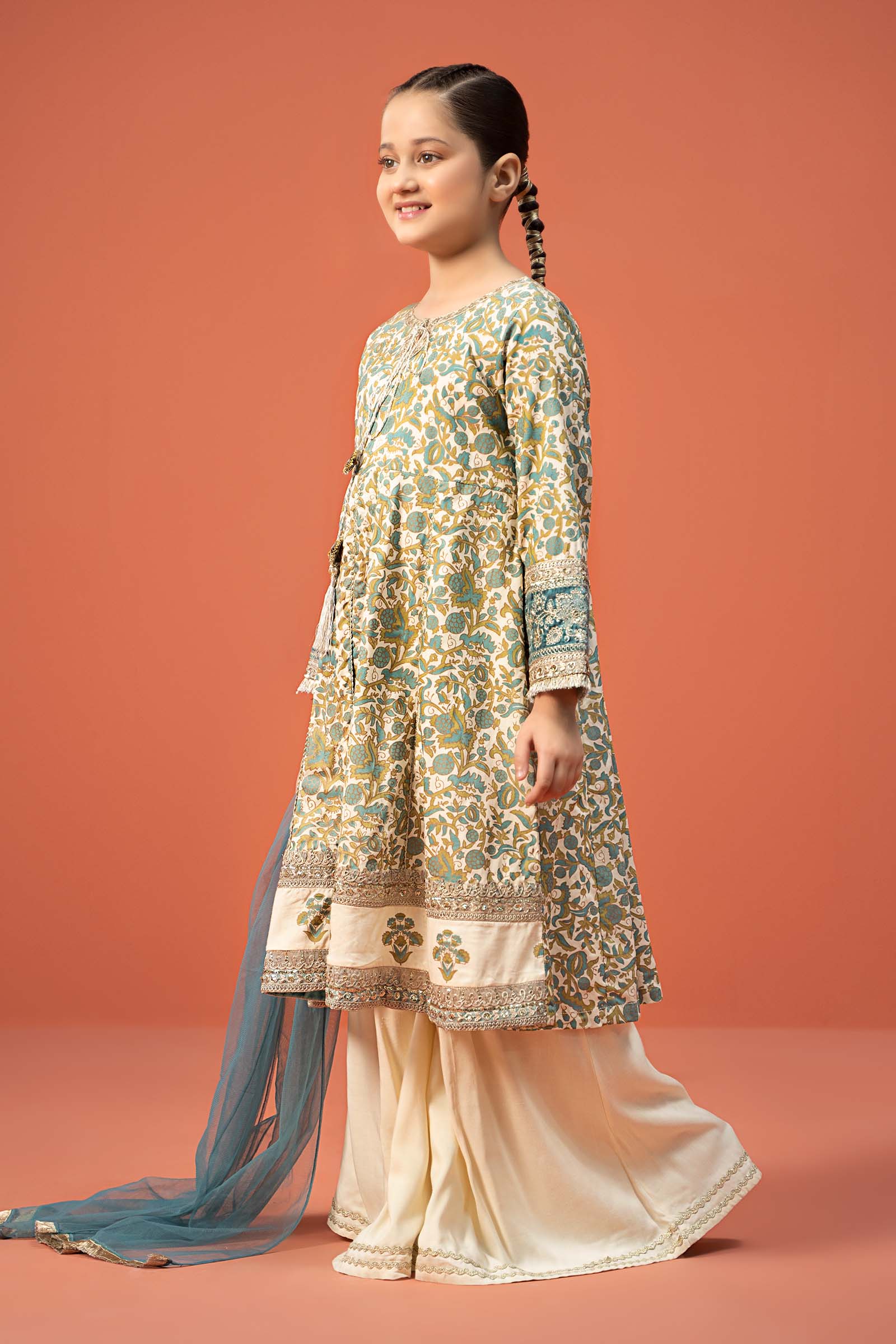 3 Piece Printed Linen Suit - Image 3
