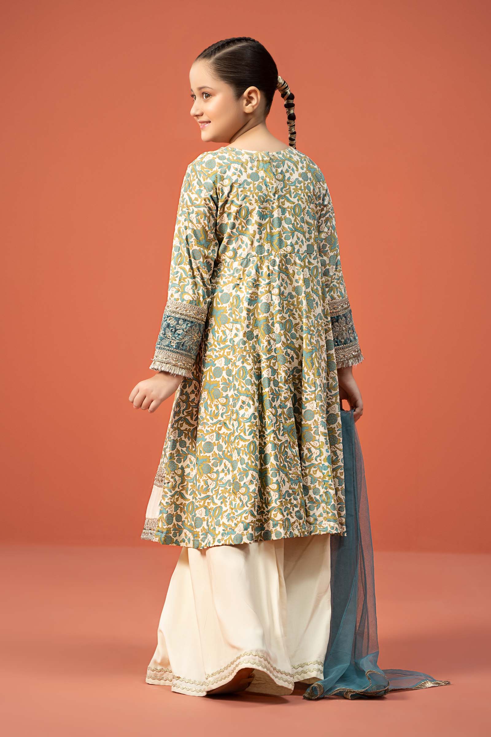 3 Piece Printed Linen Suit - Image 4
