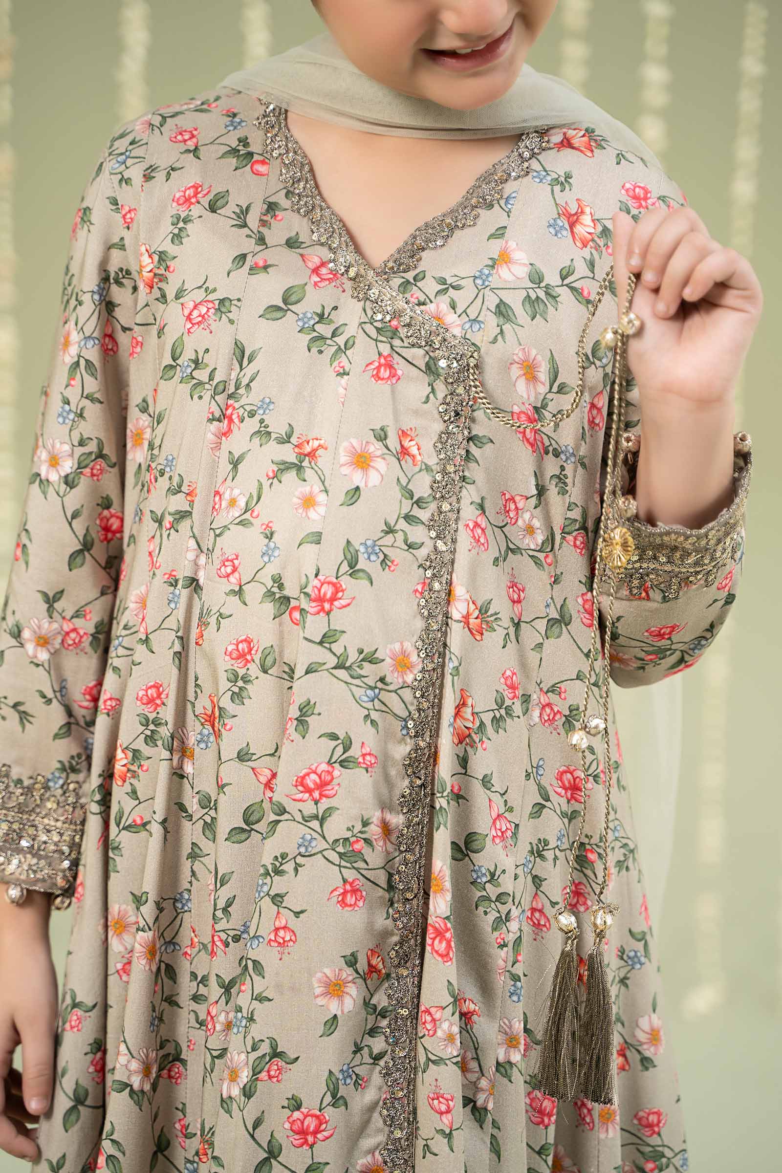 3 Piece Printed Linen Suit - Image 3
