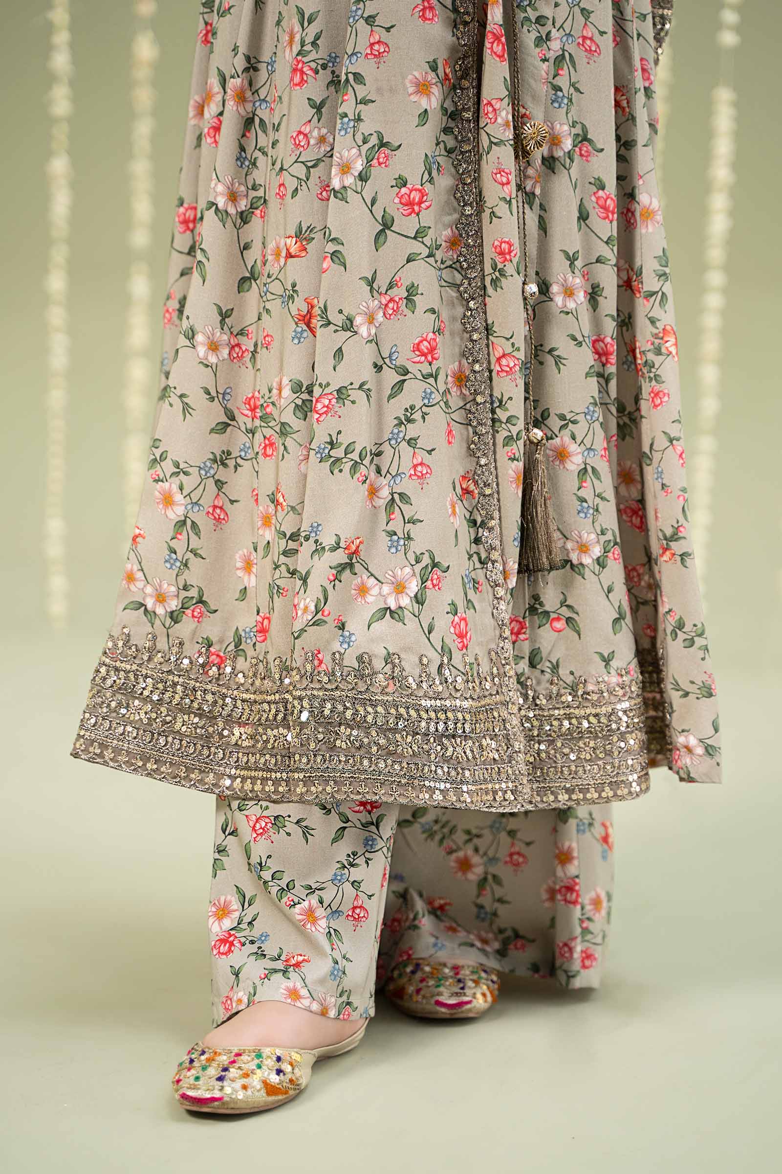 3 Piece Printed Linen Suit - Image 4