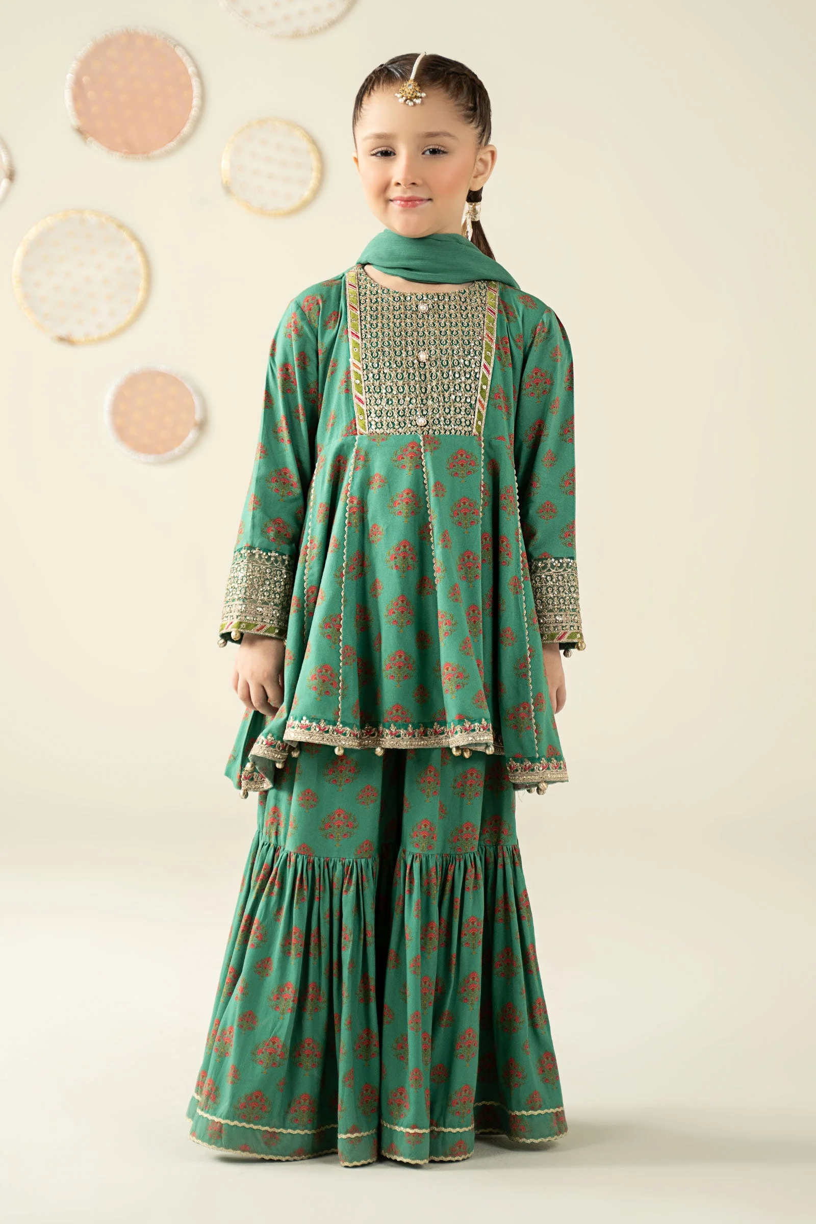 3 Piece Embroidered Linen Suit