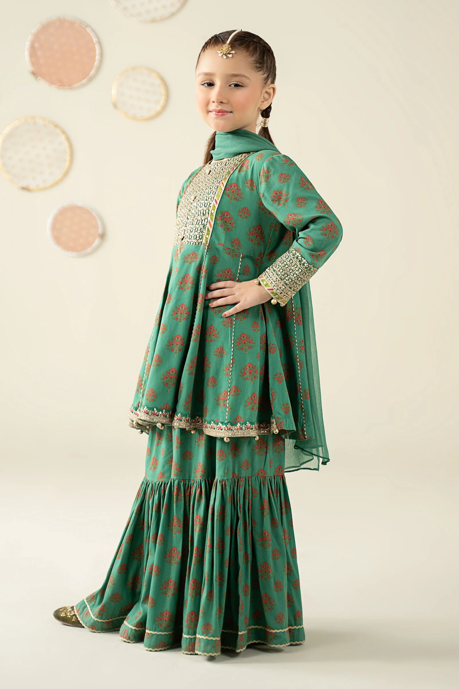 3 Piece Embroidered Linen Suit - Image 6