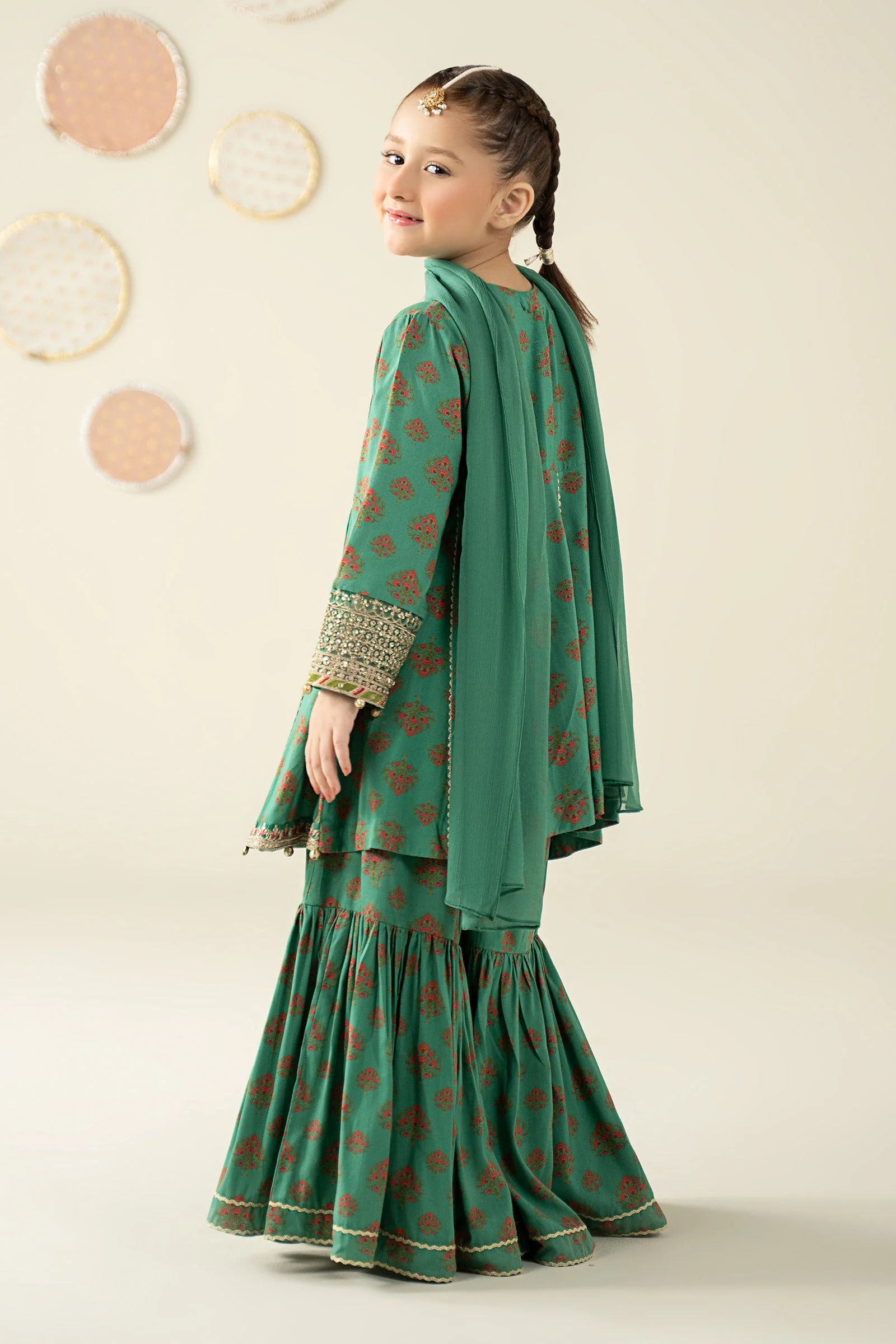 3 Piece Embroidered Linen Suit - Image 7